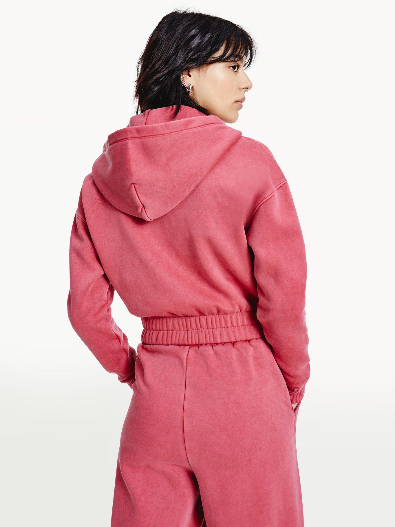 Polerón Hoodie Cropped Rojo Tommy Jeans MY2-1