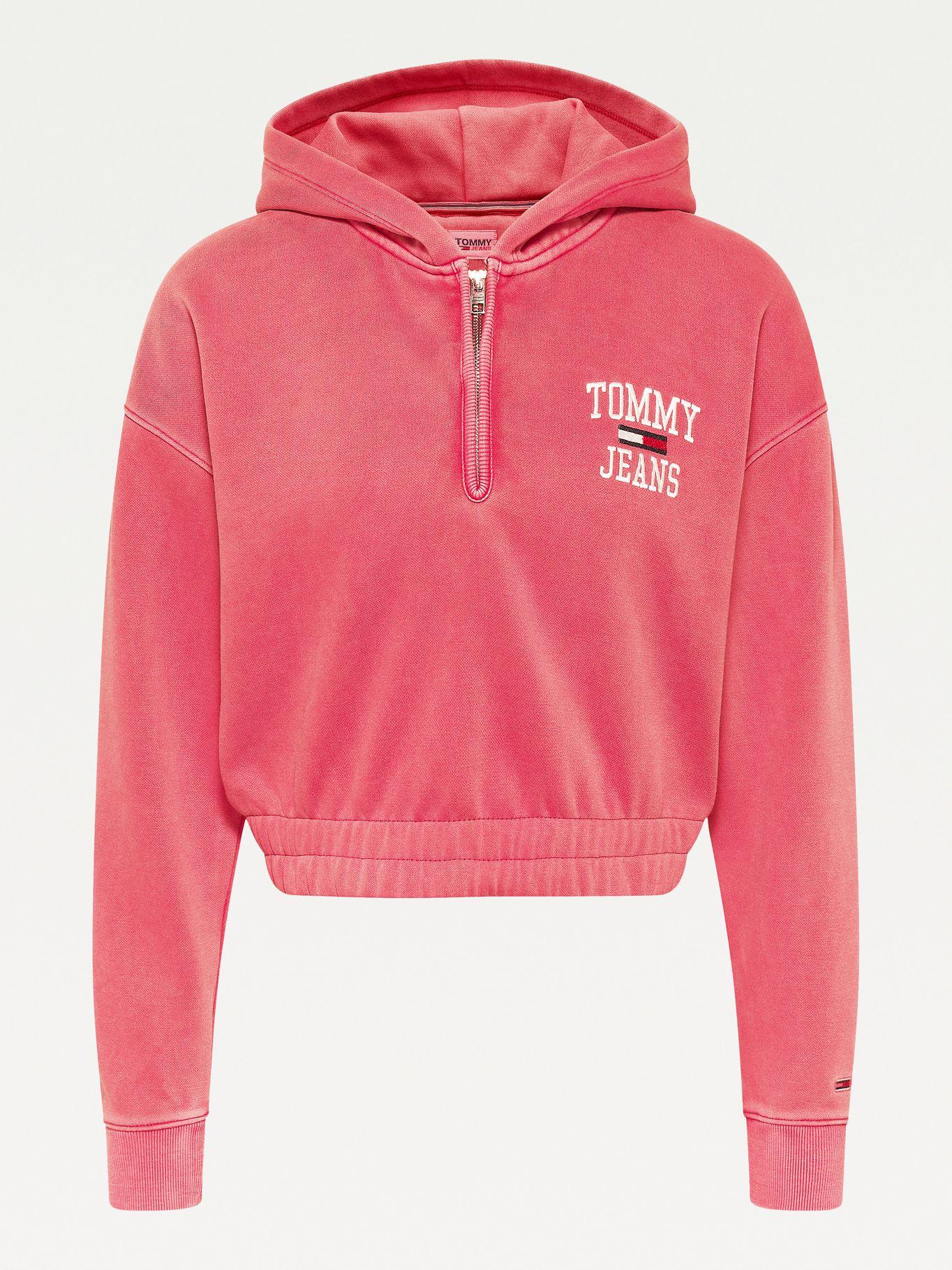 Polerón Hoodie Cropped Rojo Tommy Jeans MY2-3