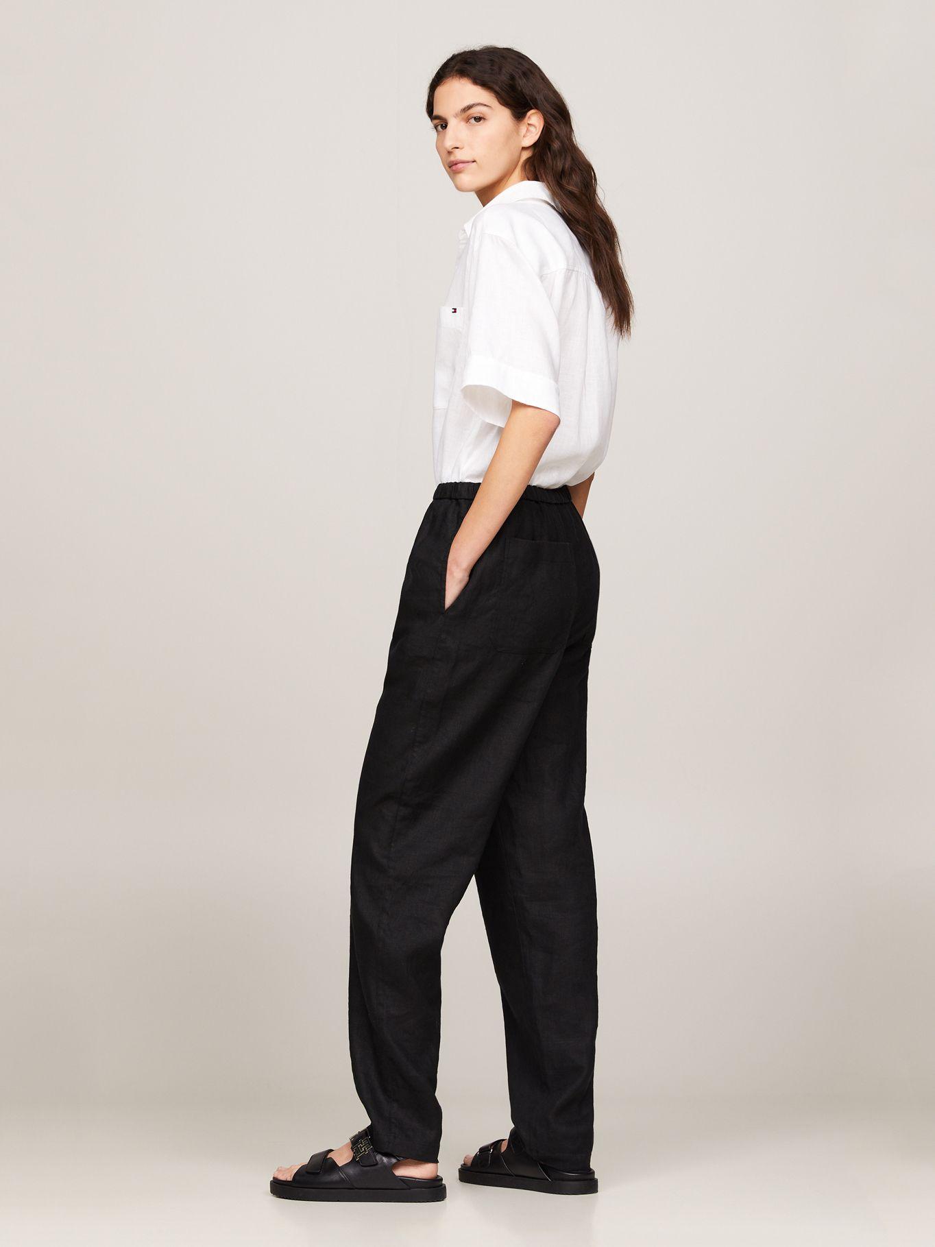 Pantalón Casual Cónico Con Cordón Negro Tommy Hilfiger-2