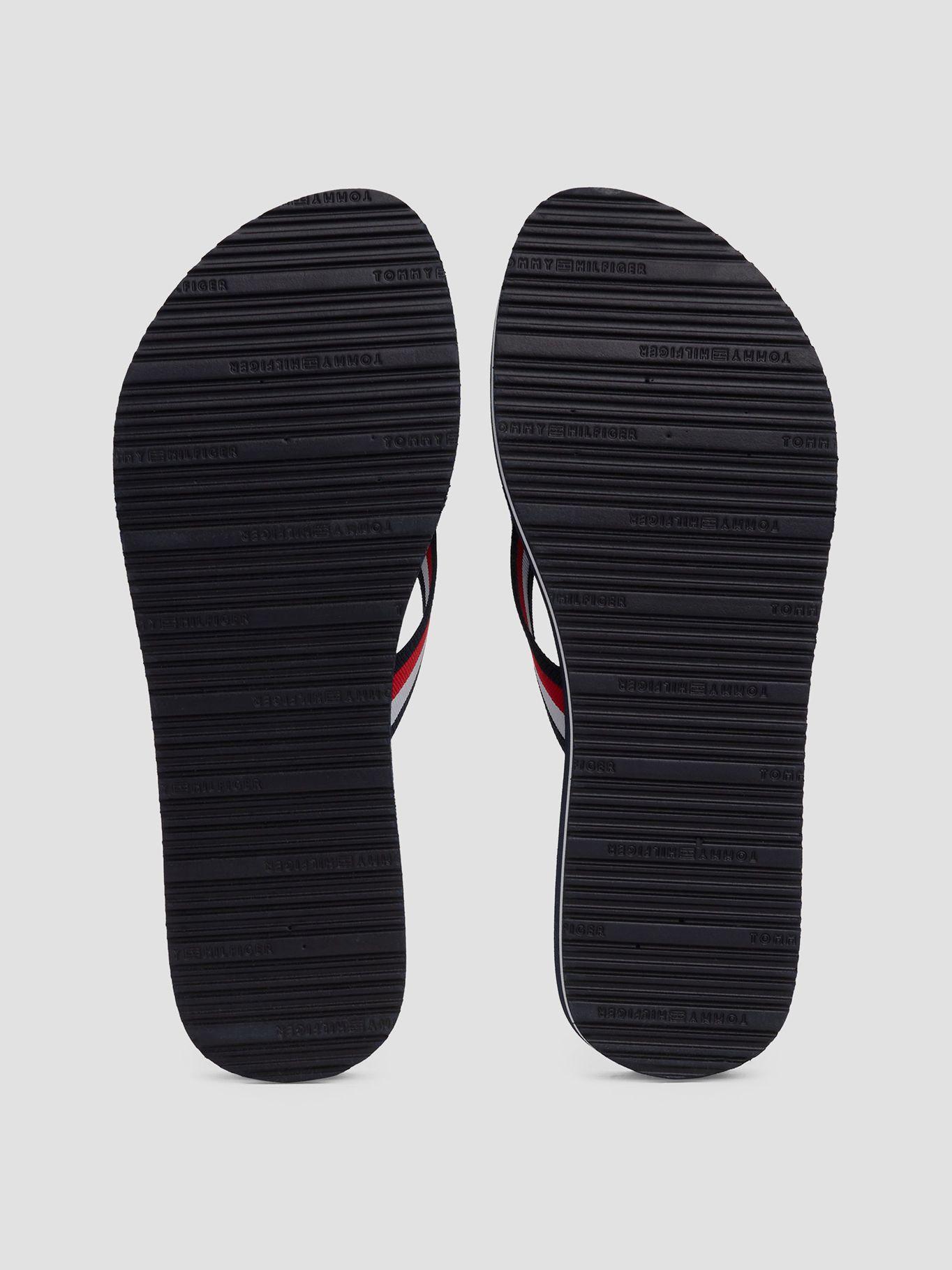 Sandalia Cuña Con Tiras Distintivas Azul Tommy Hilfiger-3