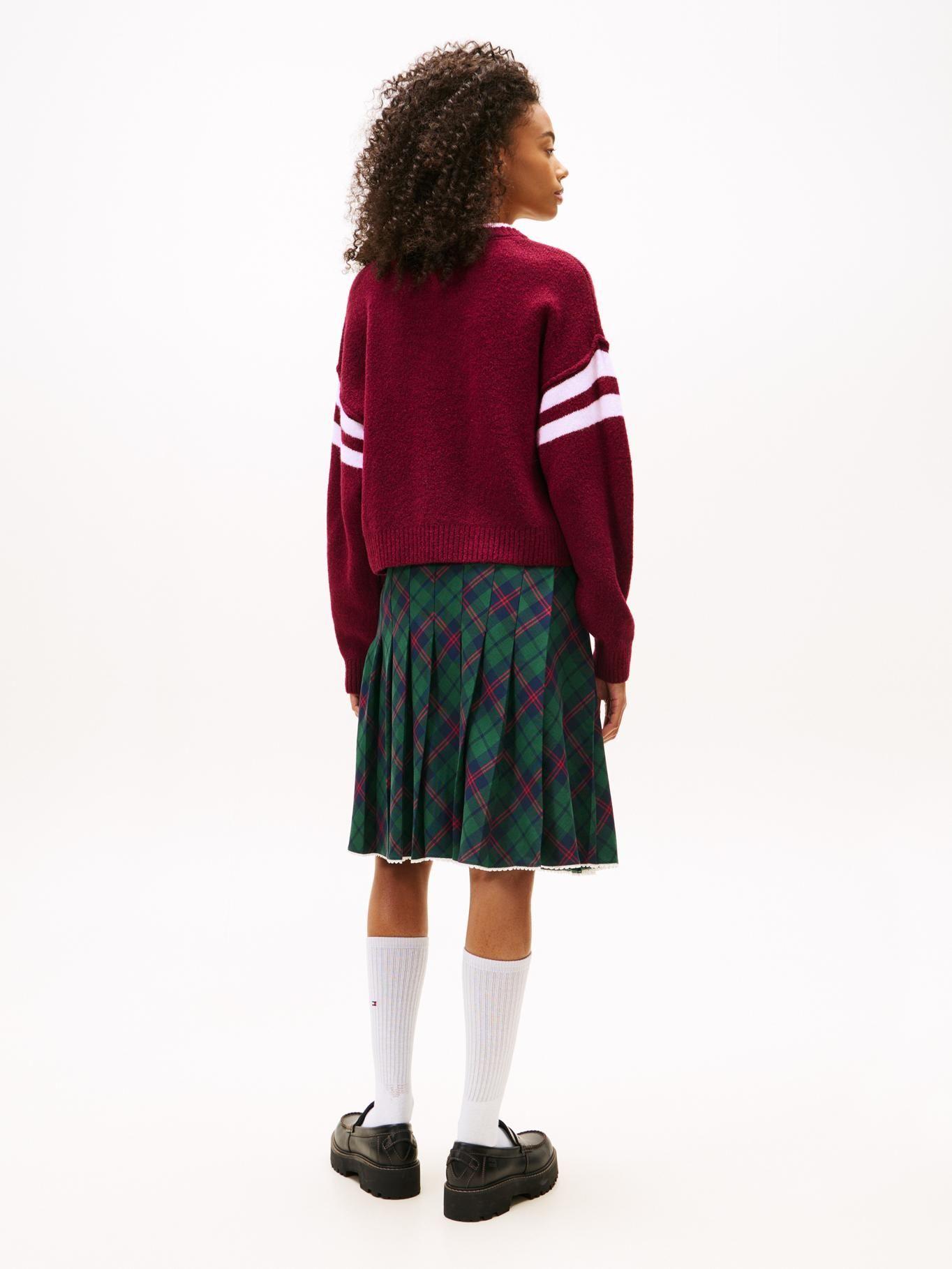 Sweater Logo Varsity Relaxed Fit Tommy Jeans Burdeo-2
