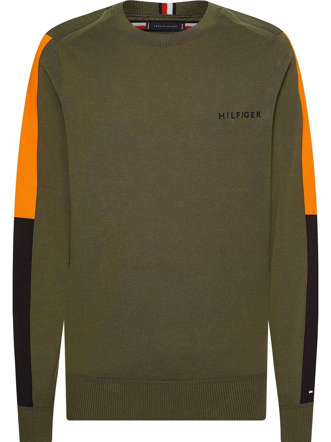 Sweater Color Block Verde Tommy Hilfiger JN2-0