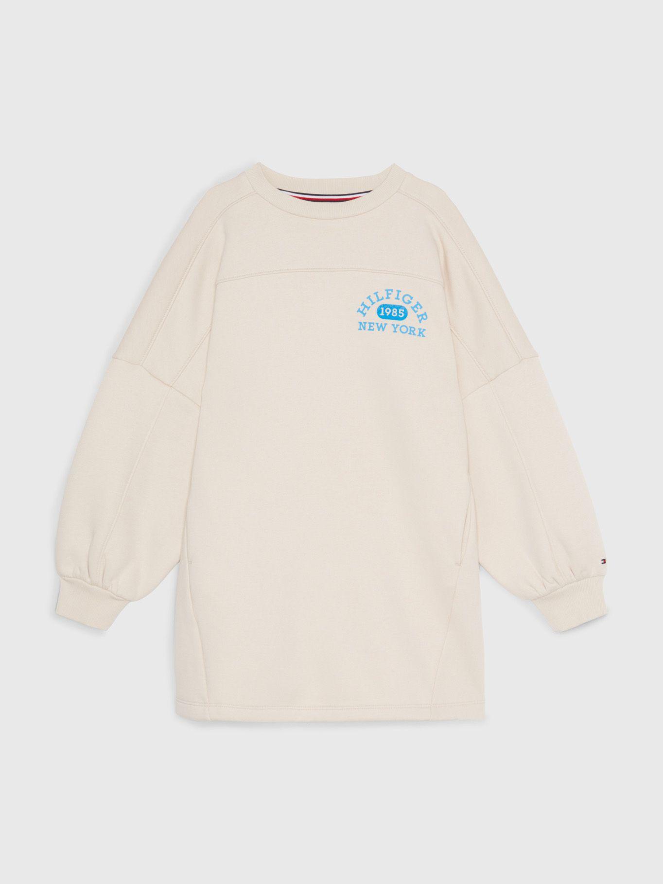 Vestido Relaxed Logo Varsity Beige Tommy Hilfiger-0