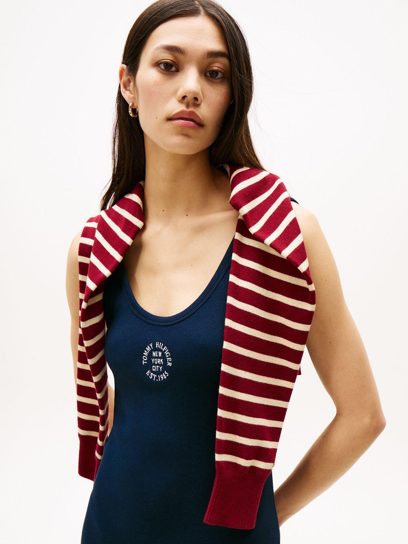 Vestido Slim Fit Con Diseño A Rayas Azul Tommy Hilfiger-2