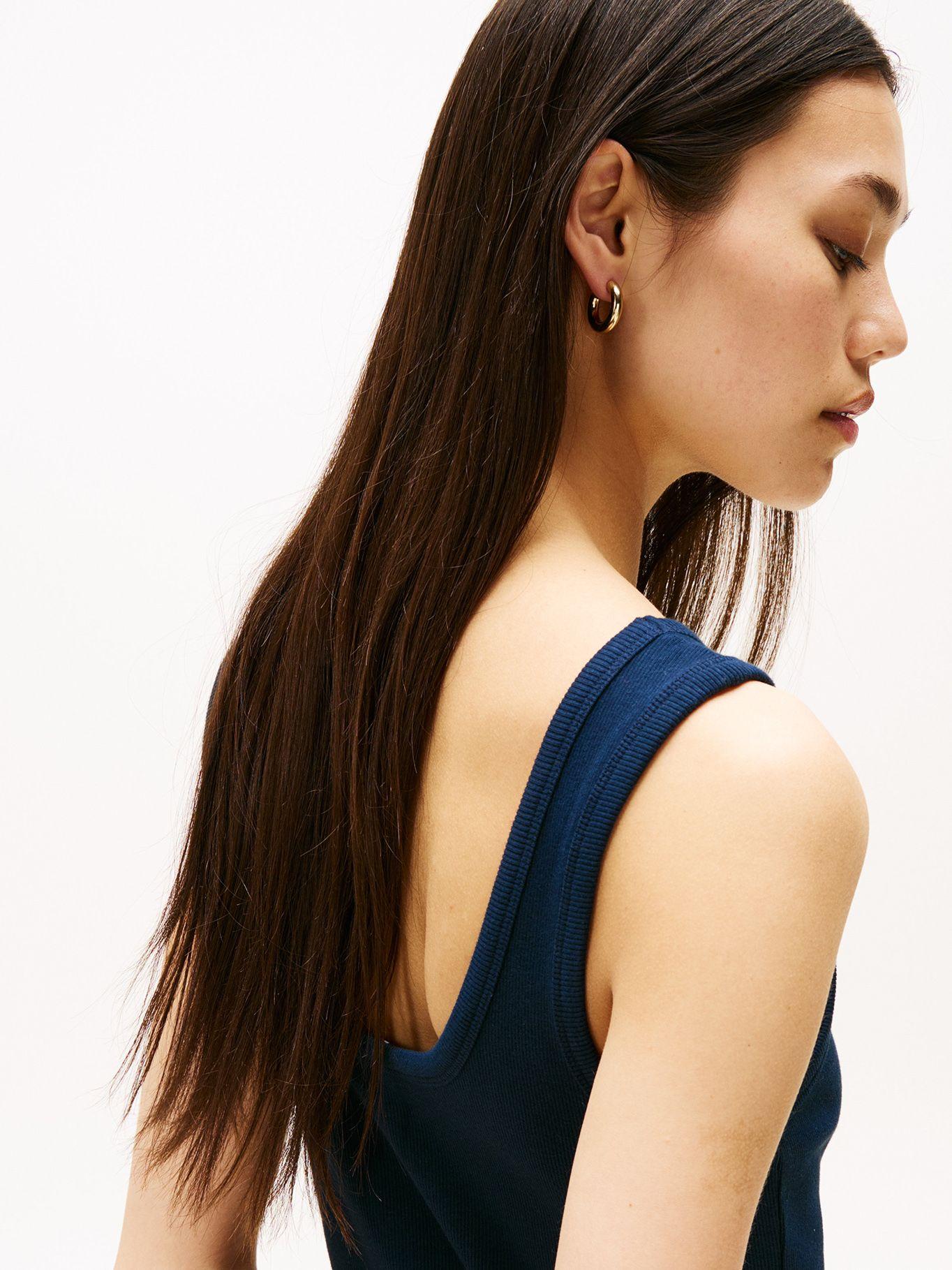 Vestido Slim Fit Con Diseño A Rayas Azul Tommy Hilfiger-3