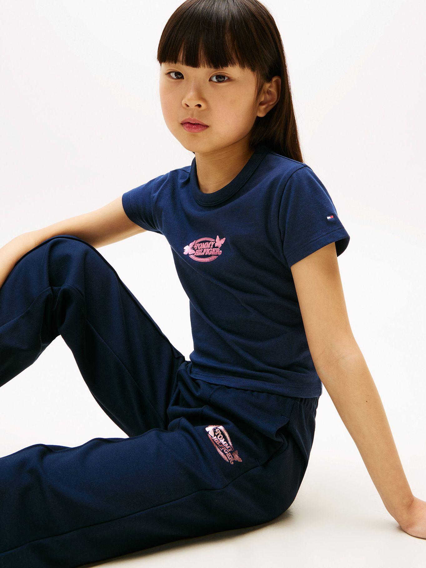 Polera Con Logo Metalizado C1G Azul Tommy Hilfiger-3