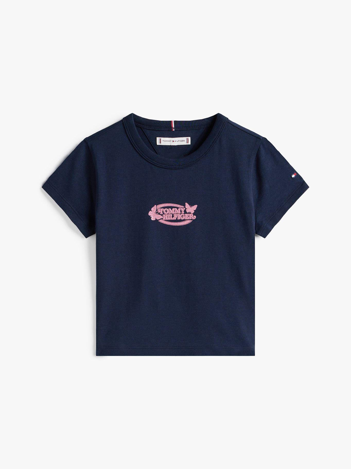 Polera Con Logo Metalizado C1G Azul Tommy Hilfiger-5