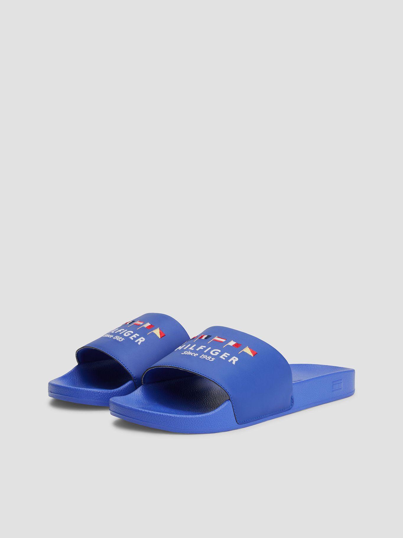 Sandalia De Piscina Logo Bordado Azul Tommy Hilfiger-0