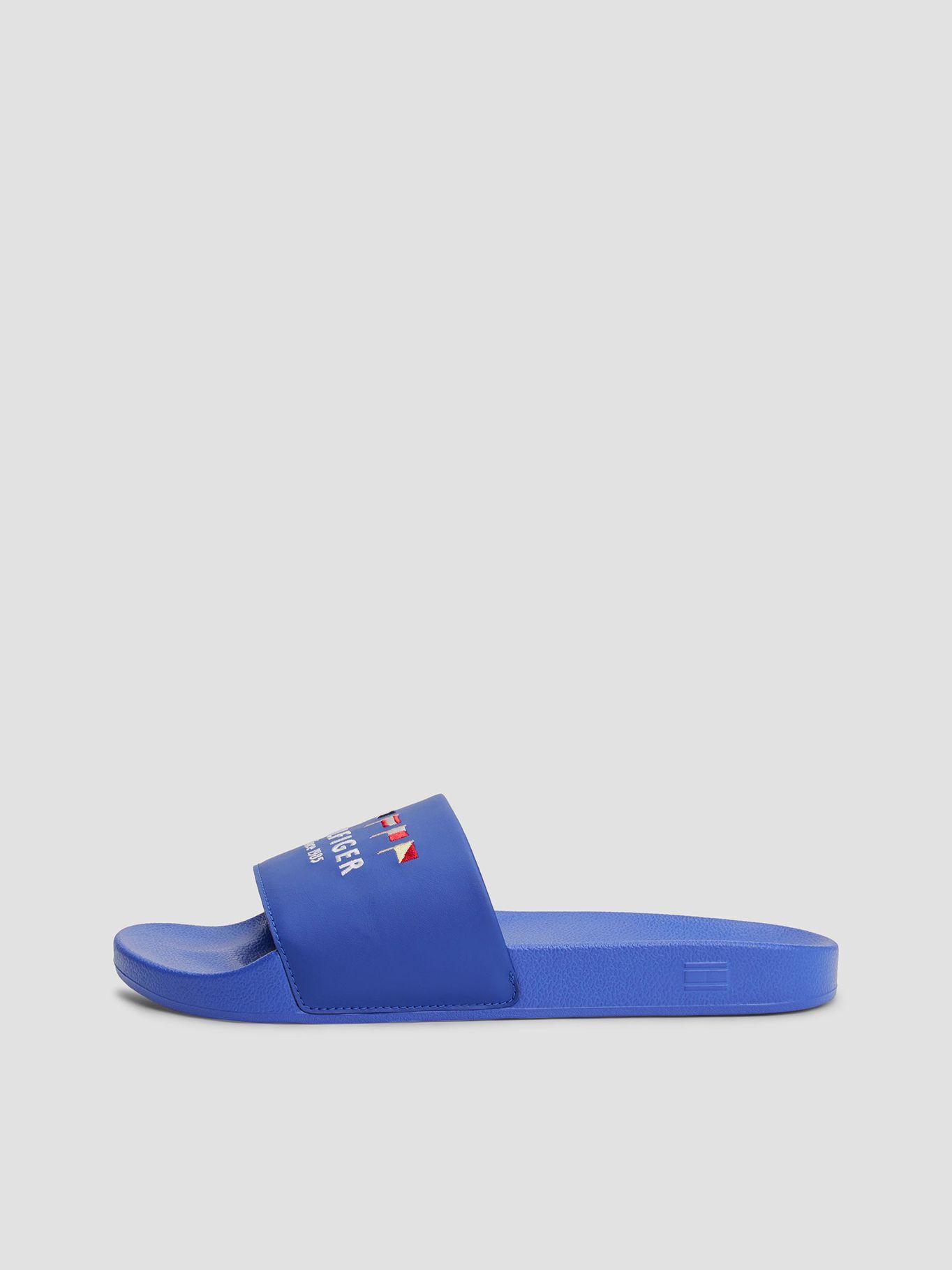 Sandalia De Piscina Logo Bordado Azul Tommy Hilfiger-5