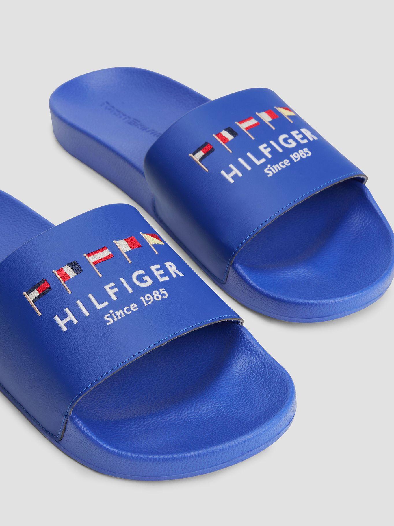 Sandalia De Piscina Logo Bordado Azul Tommy Hilfiger-6