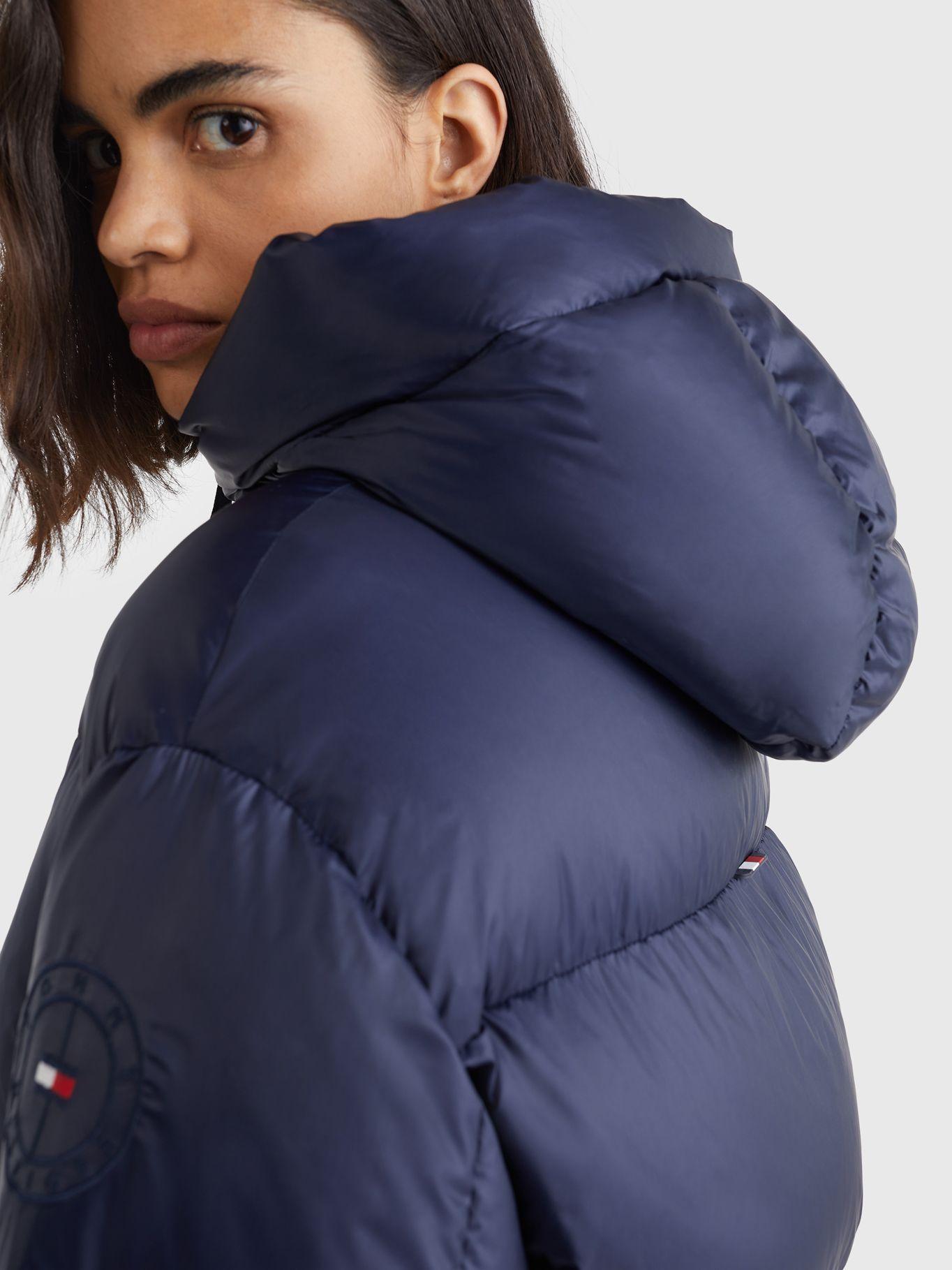 Parka Solid Monogram Logo Azul Tommy Hilfiger-6