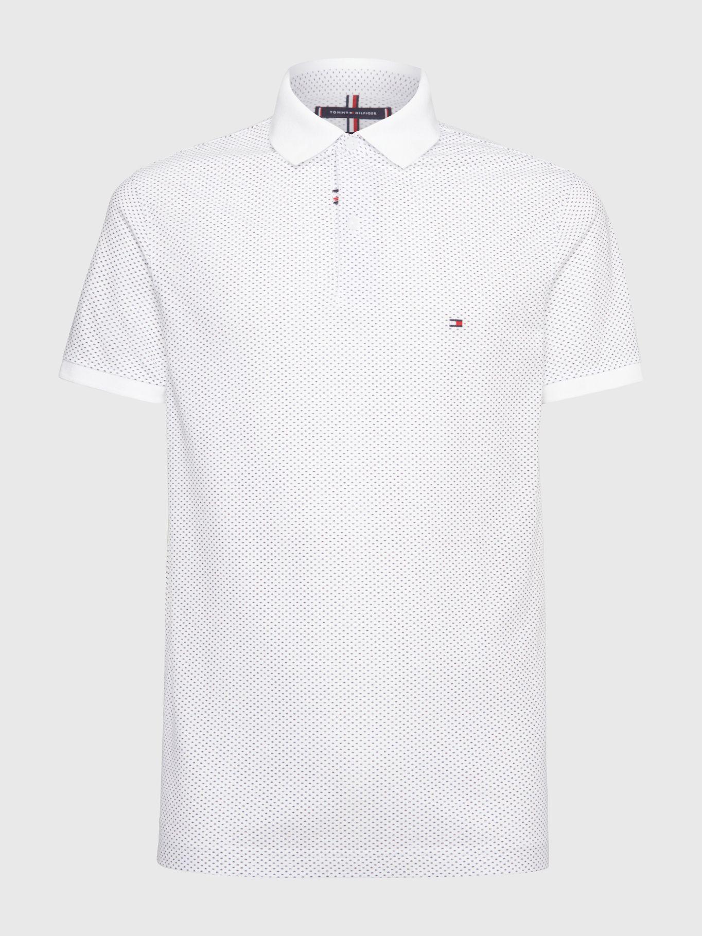 Polo Microestampada Slim Fit Blanco Tommy Hilfiger-4