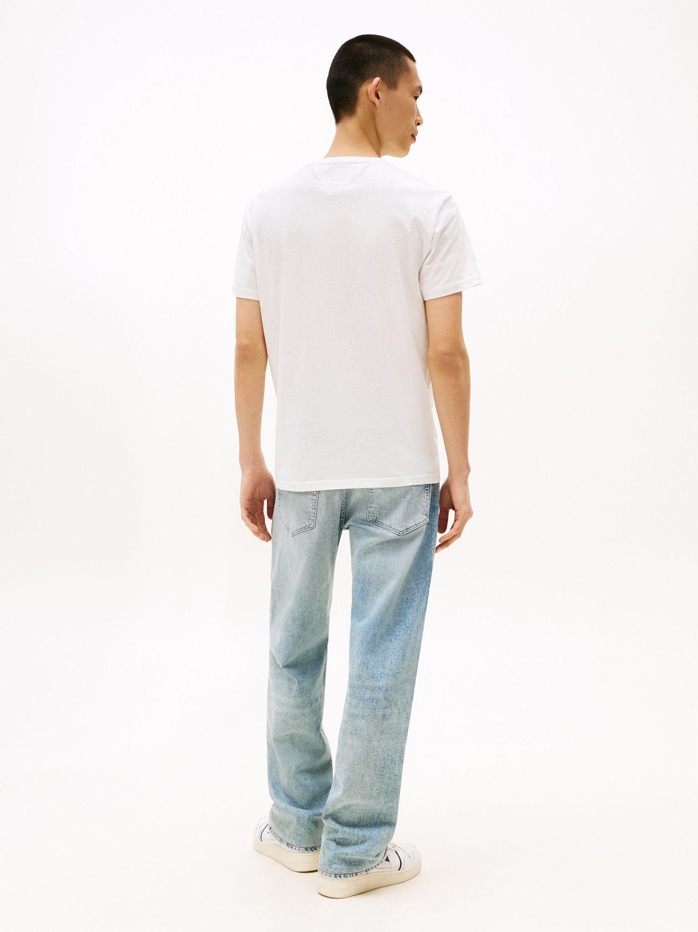 Polera C-Neck Con Logo Blanco YBL Tommy Jeans-2