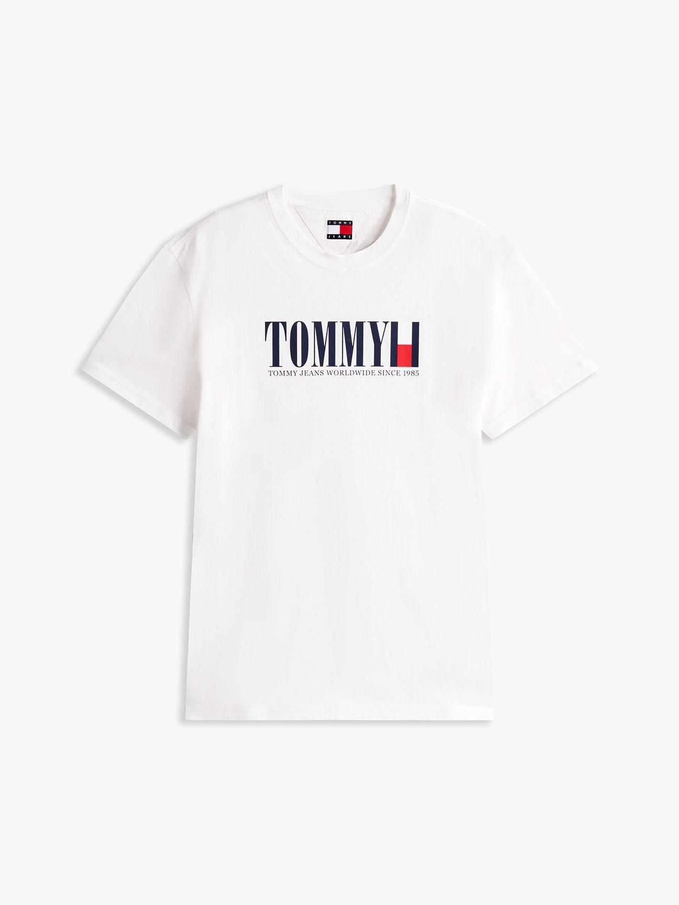 Polera C-Neck Con Logo Blanco YBL Tommy Jeans-4