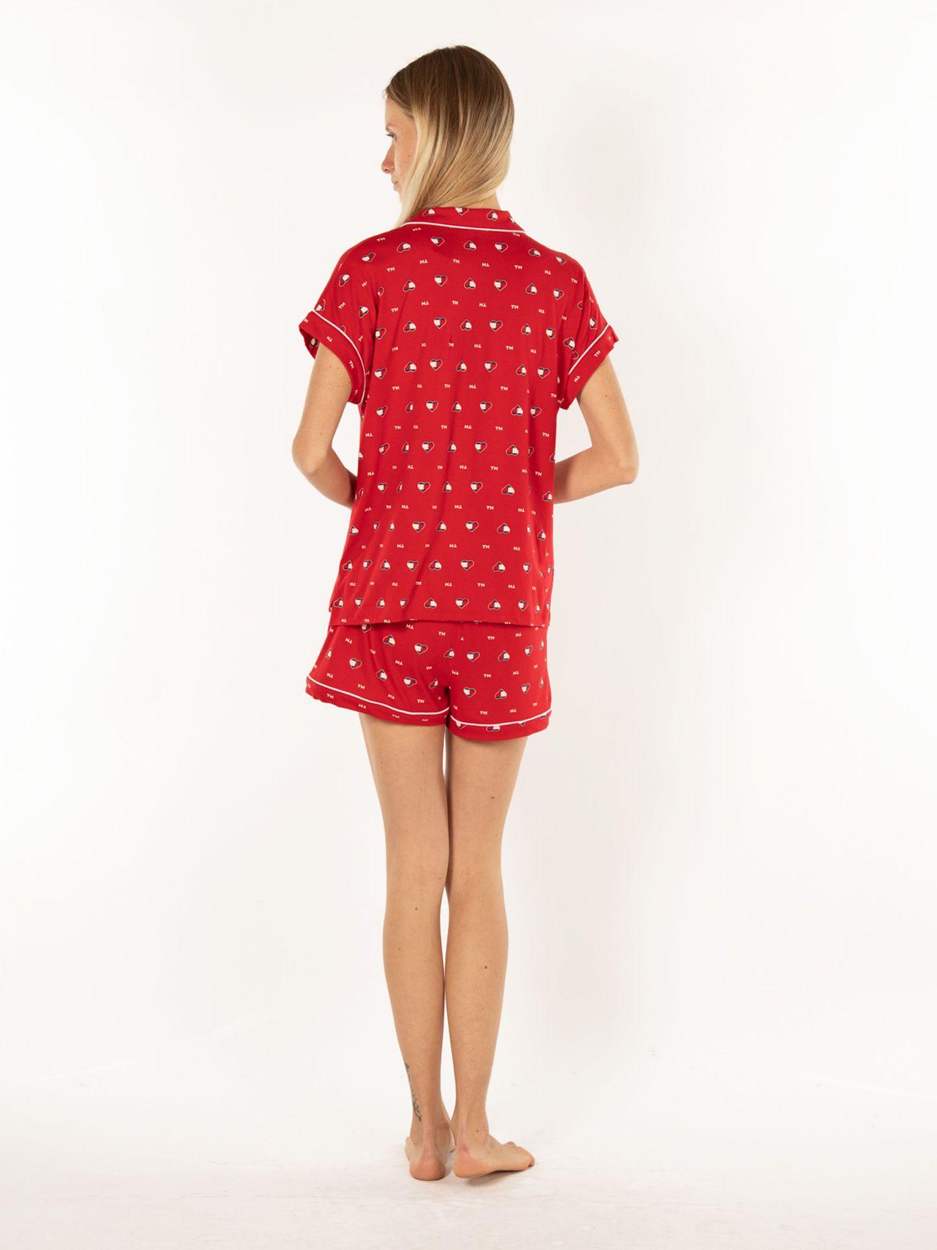 Pijama Conjunto Con Print Rojo Tommy Hilfiger-1