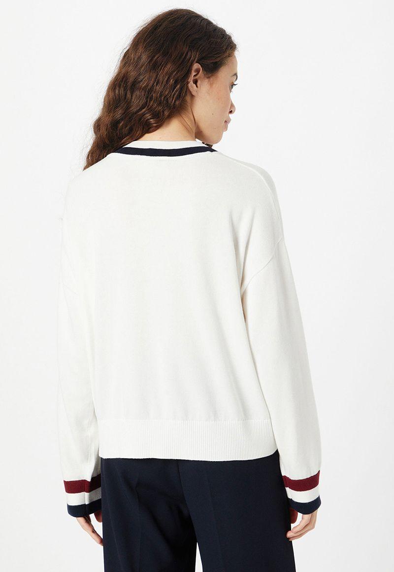 Sweater Global Stripe C-Neck Blanco Tommy Hilfiger-2