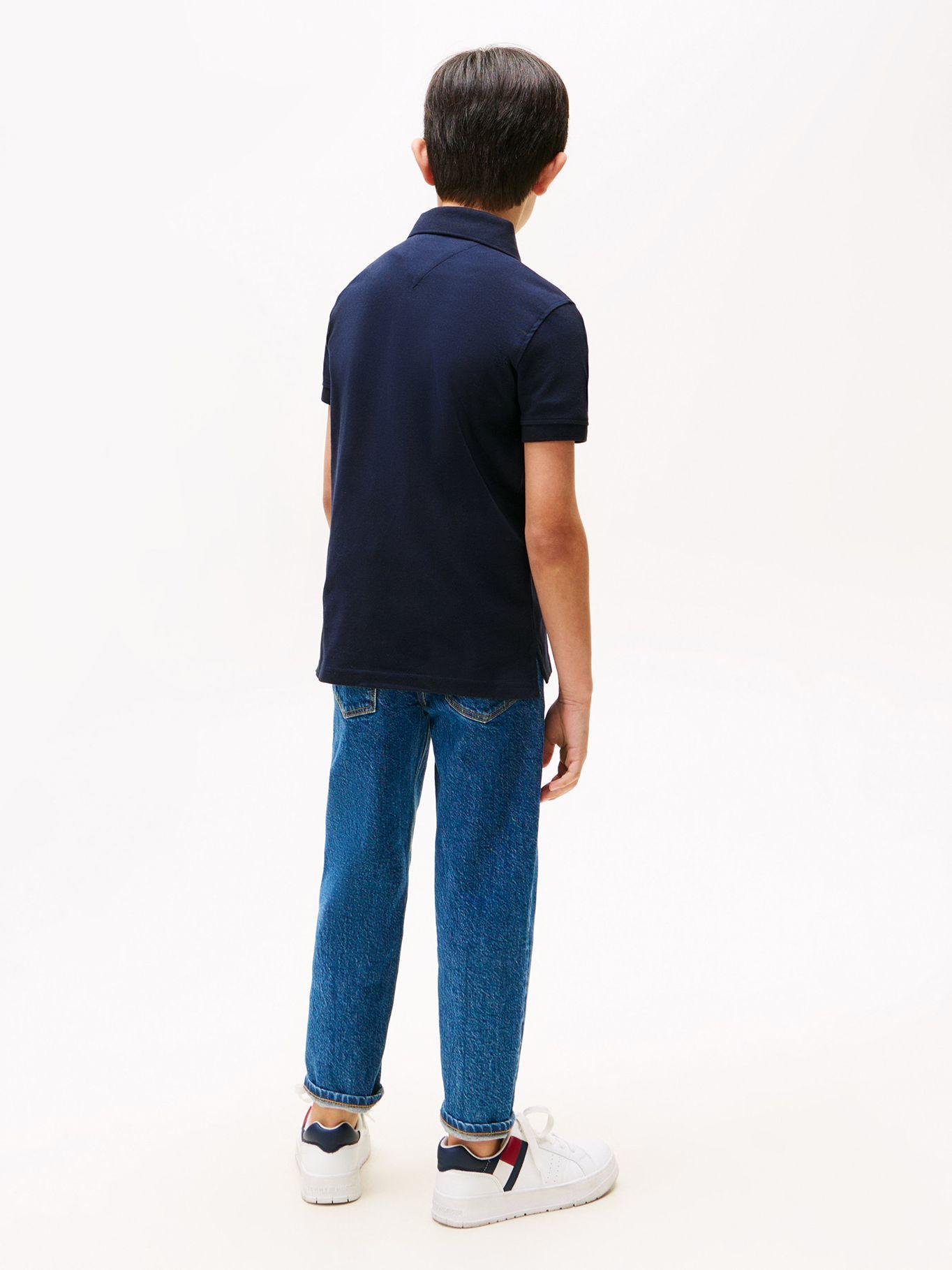 Polo Manga Corta Con Logo Azul Tommy Hilfiger-2