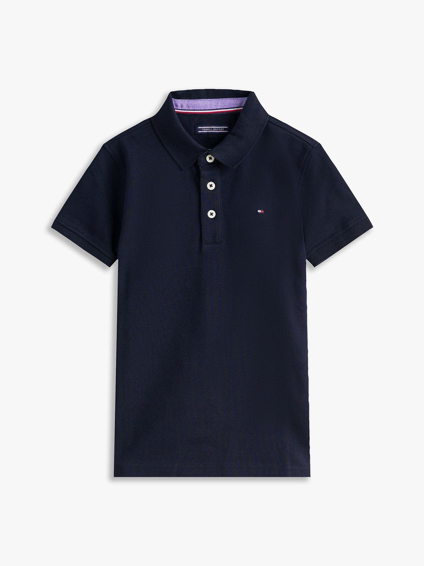 Polo Manga Corta Con Logo Azul Tommy Hilfiger-4