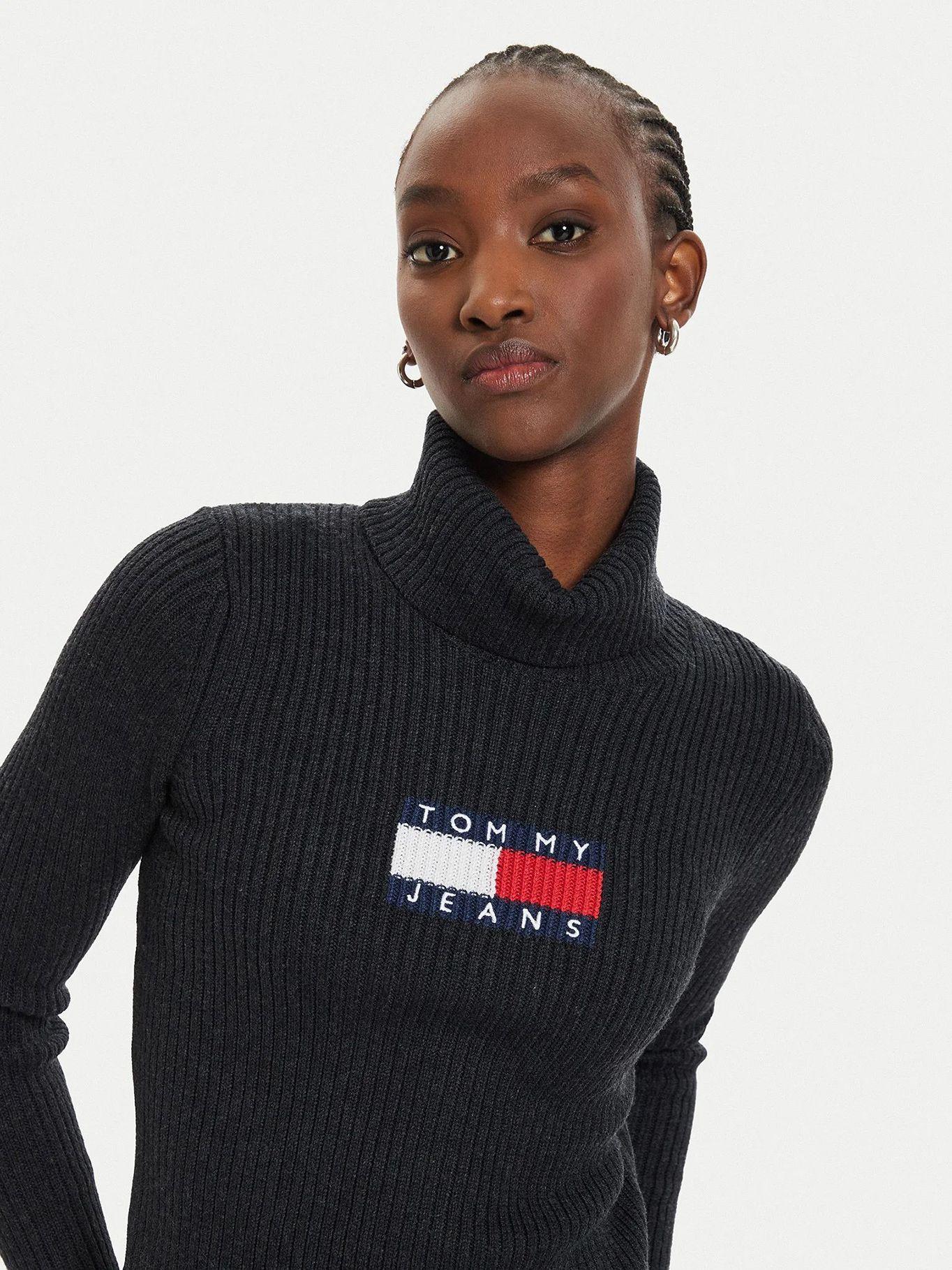 Sweater De Cuello Alto Slim Fit Negro Tommy Hilfiger-3