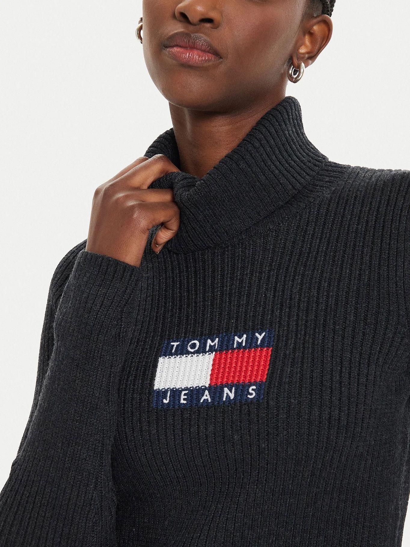 Sweater De Cuello Alto Slim Fit Negro Tommy Hilfiger-4