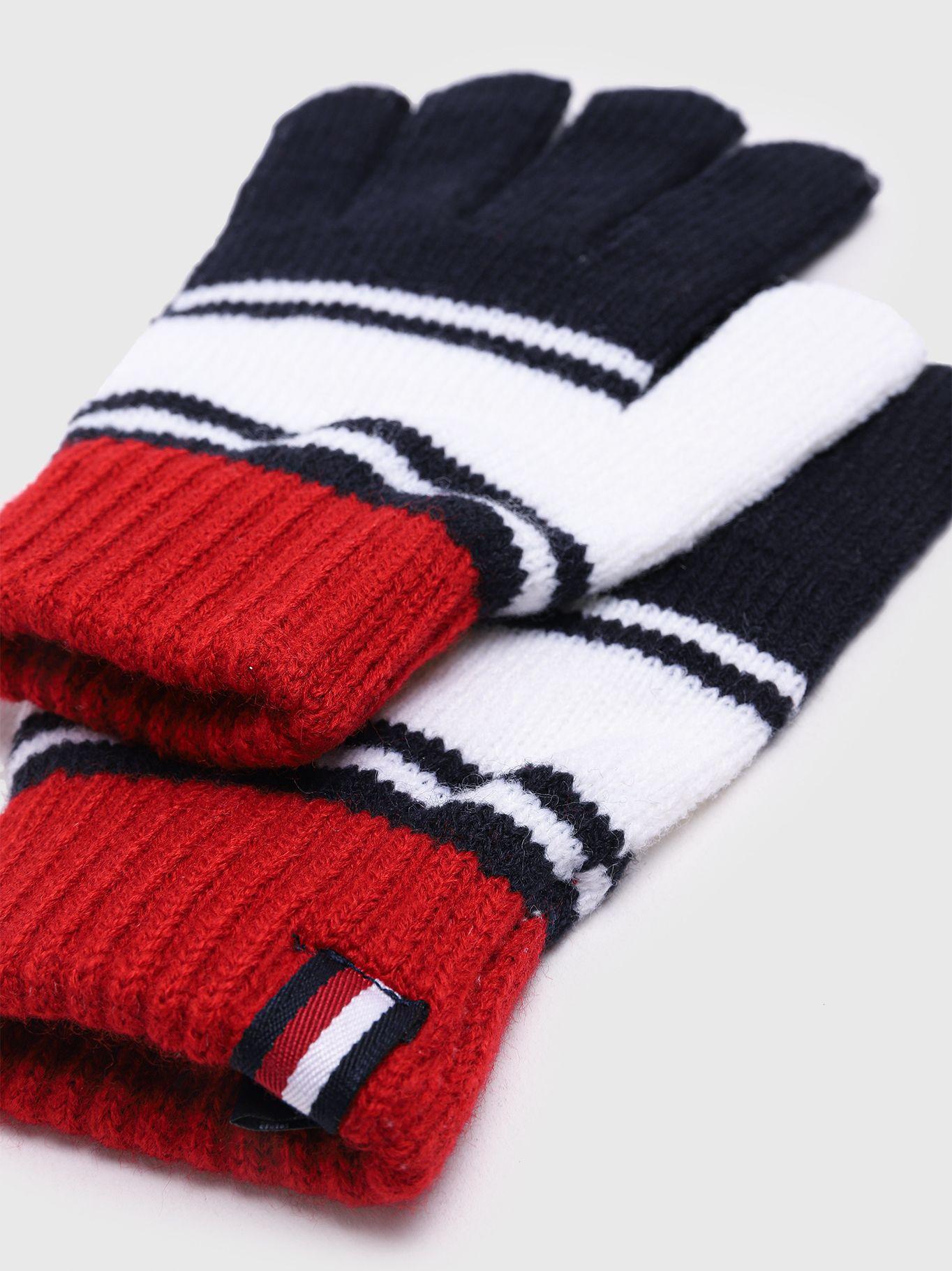 Guantes Patchwork Stripe Niño AzulTommy Hilfiger-1