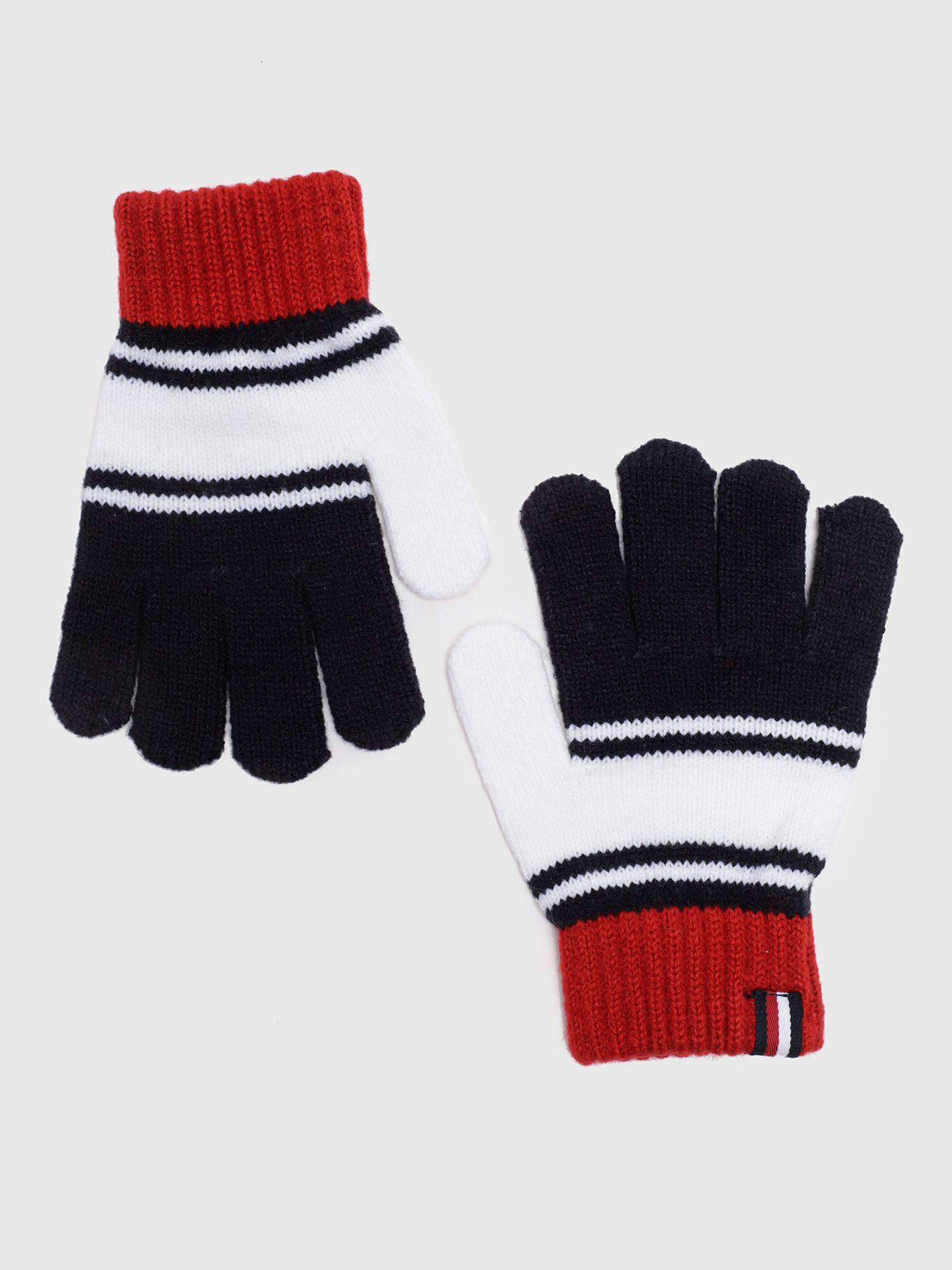 Guantes Patchwork Stripe Niño AzulTommy Hilfiger-0