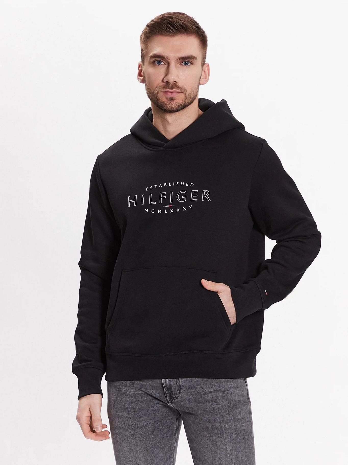 Polerón Hoodie Curve Logo Negro Tommy Hilfiger-0