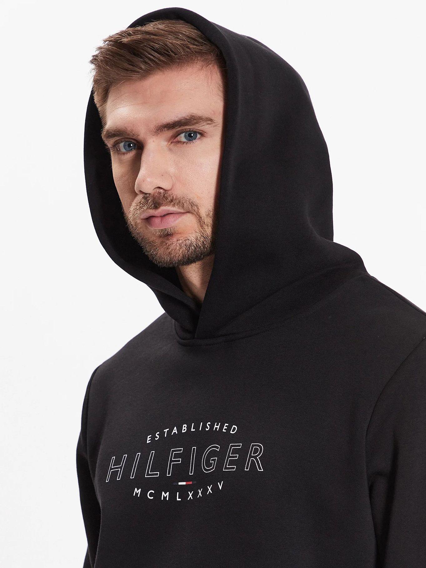 Polerón Hoodie Curve Logo Negro Tommy Hilfiger-3