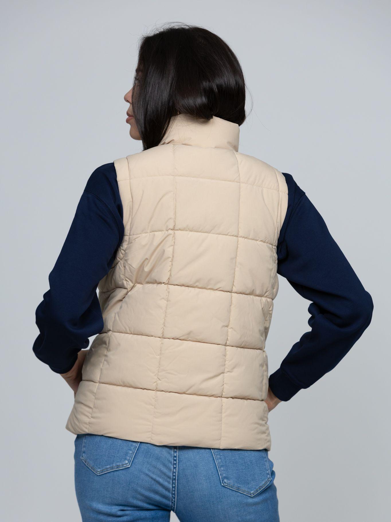 Parka Vest De Cuello Alto Beige Tommy Hilfiger-4