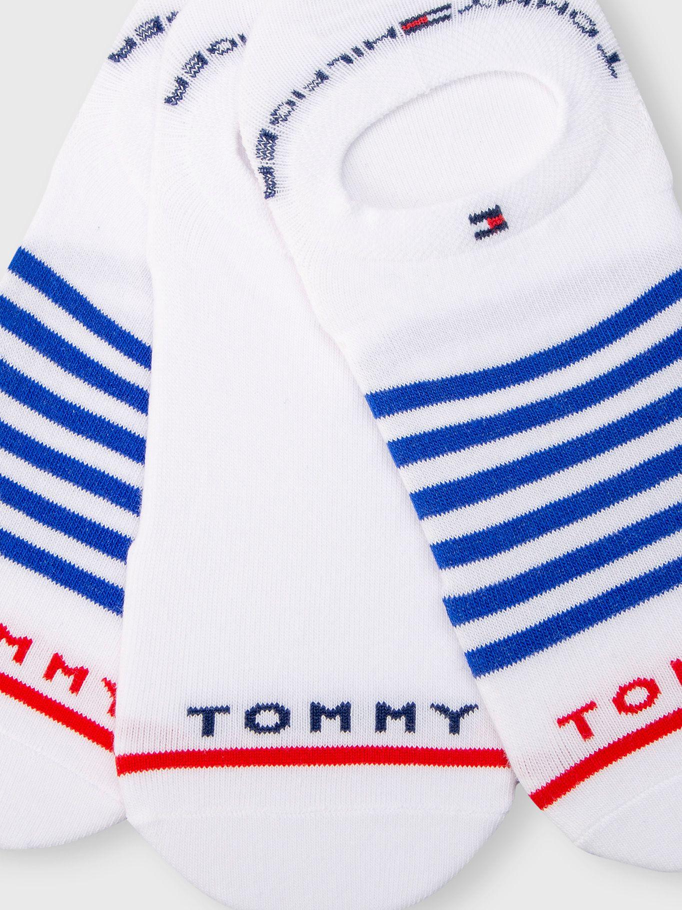 Pack 3 Pares De Calcetines Stripe Blanco Tommy Hilfiger-1