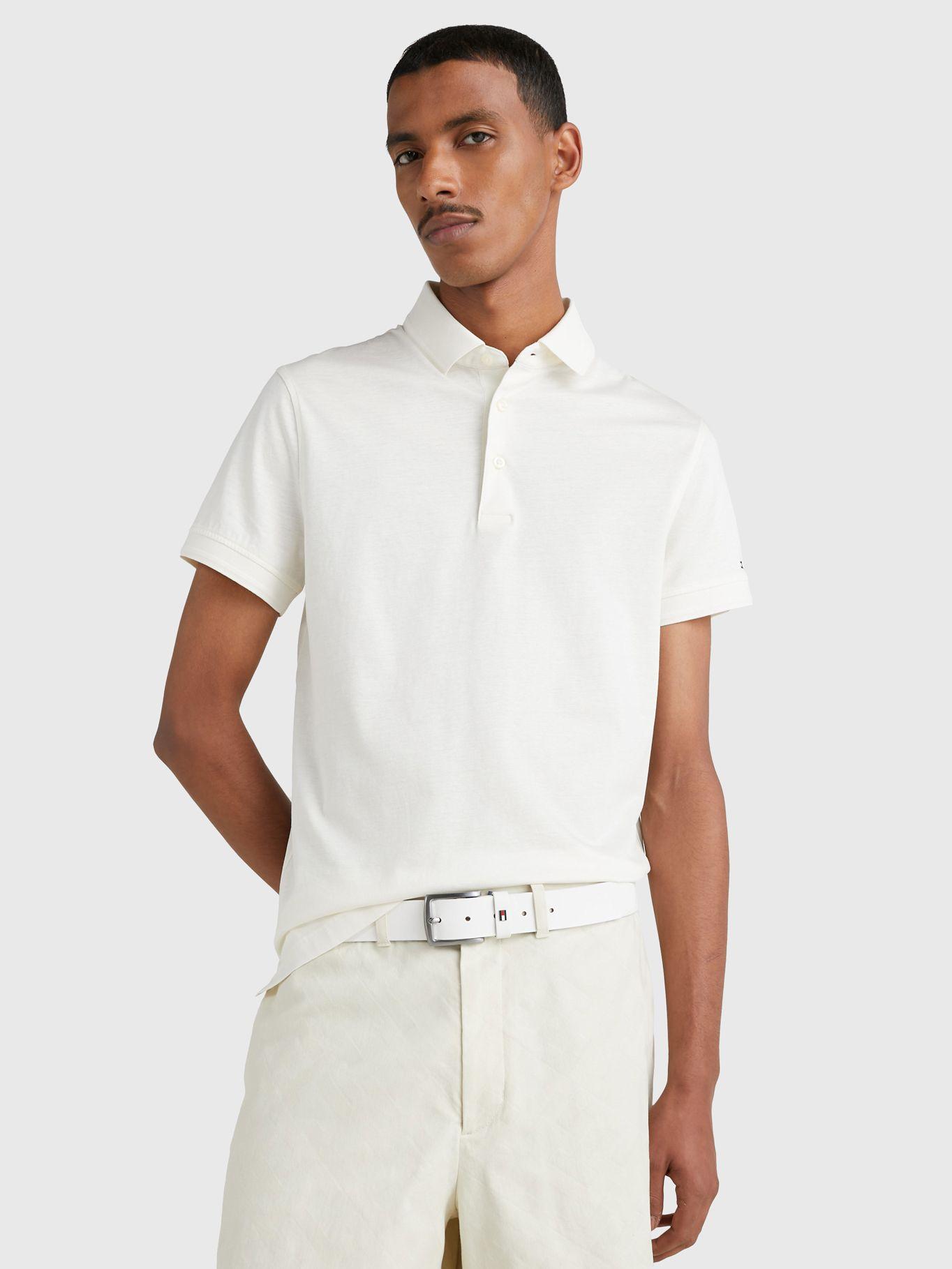 Polo Essential Slim Fit YBI Blanco Tommy Hilfiger-0