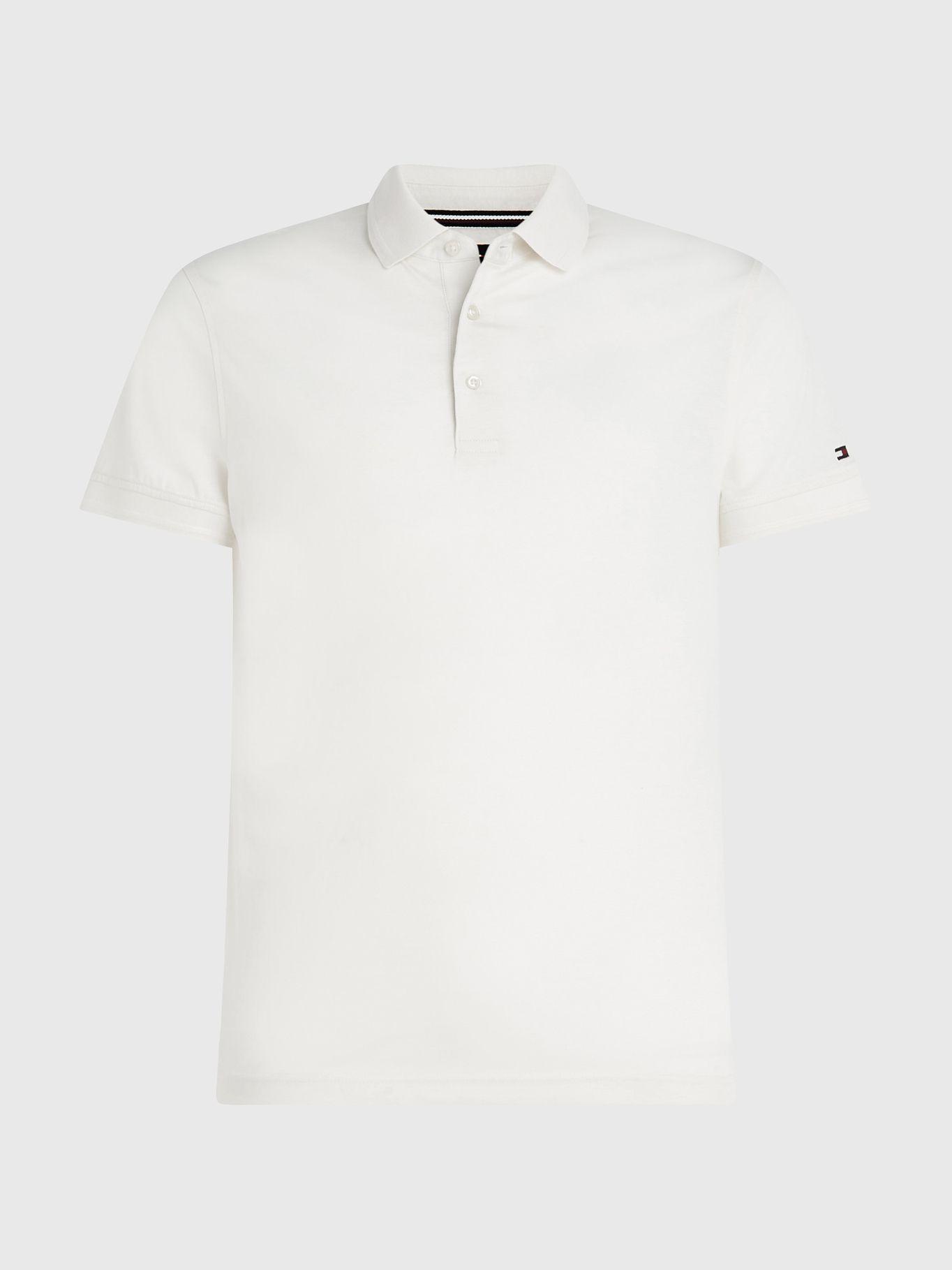 Polo Essential Slim Fit YBI Blanco Tommy Hilfiger-4