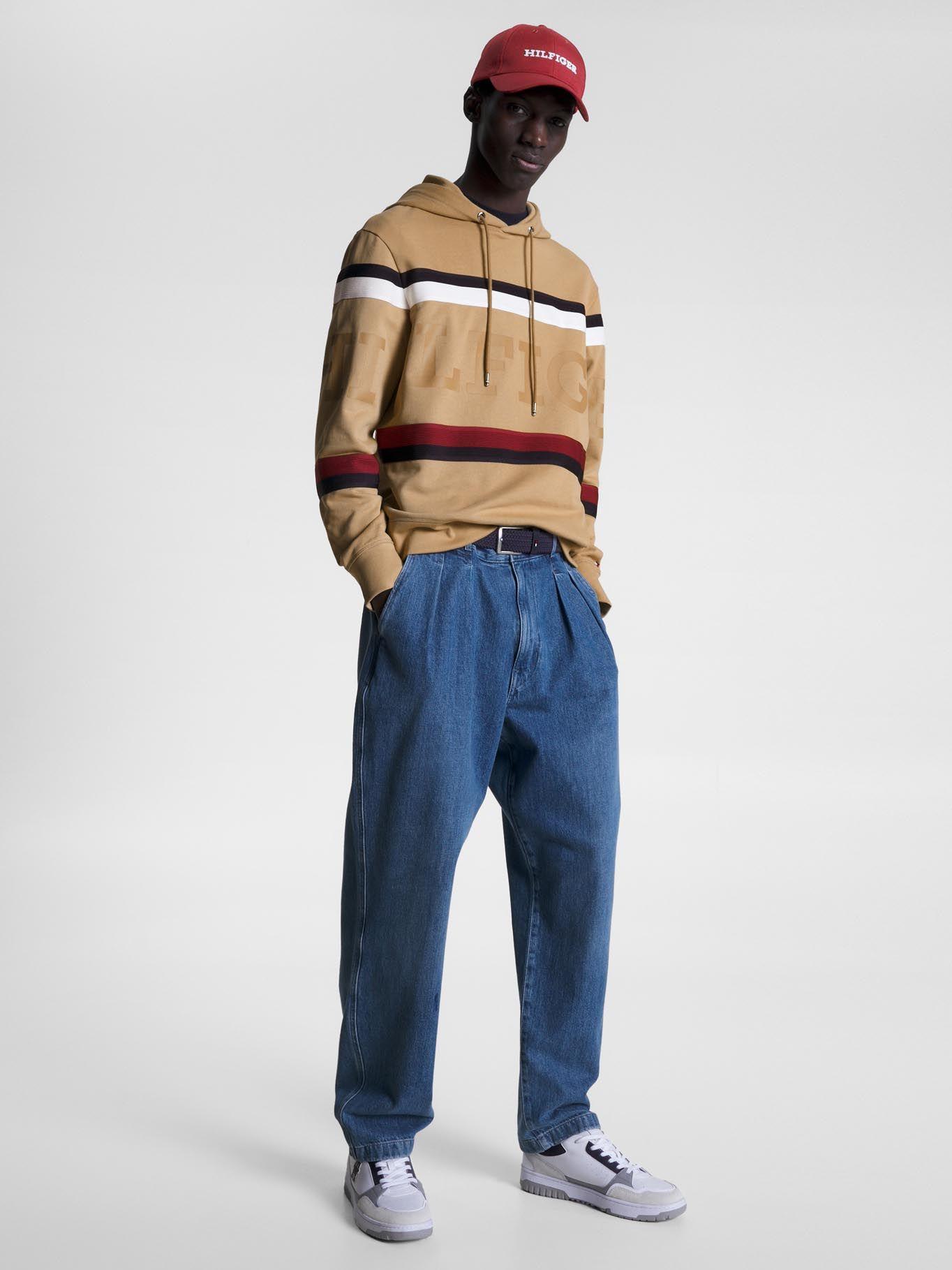 Polerón Hombre Global Stripe Beige Tommy Hilfiger-1