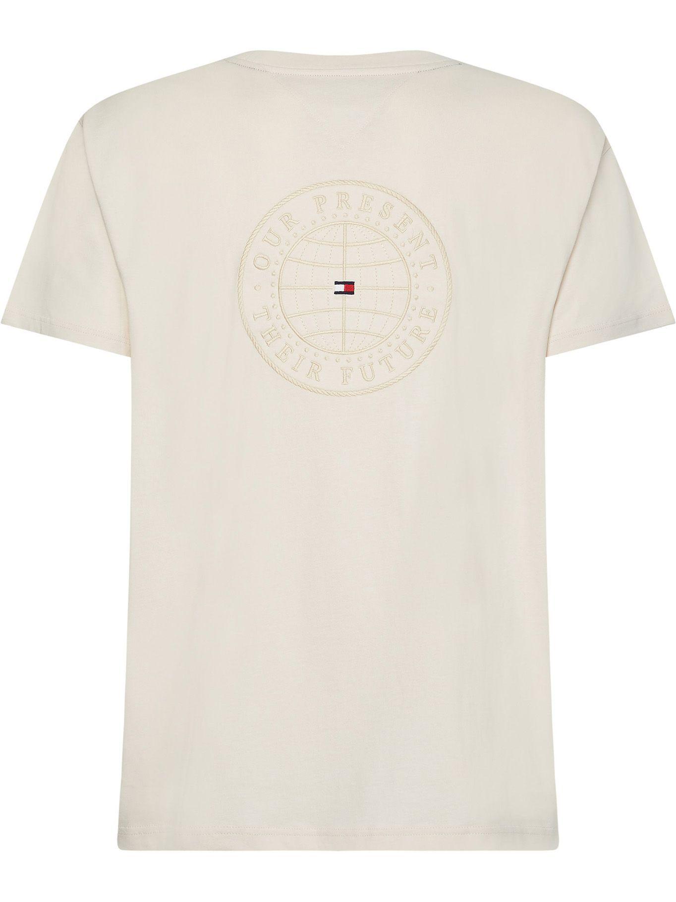 Polera Logo Earth Day Beige Tommy Hilfiger JN2-1