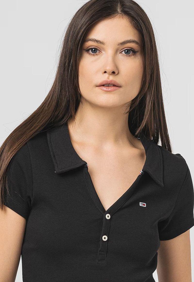 Polera Crop Con Logo Negro Tommy Jeans-3