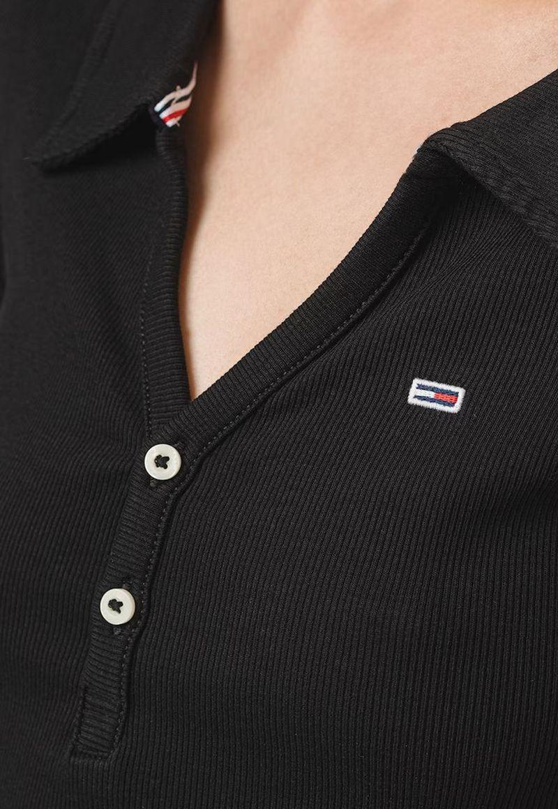 Polera Crop Con Logo Negro Tommy Jeans-4