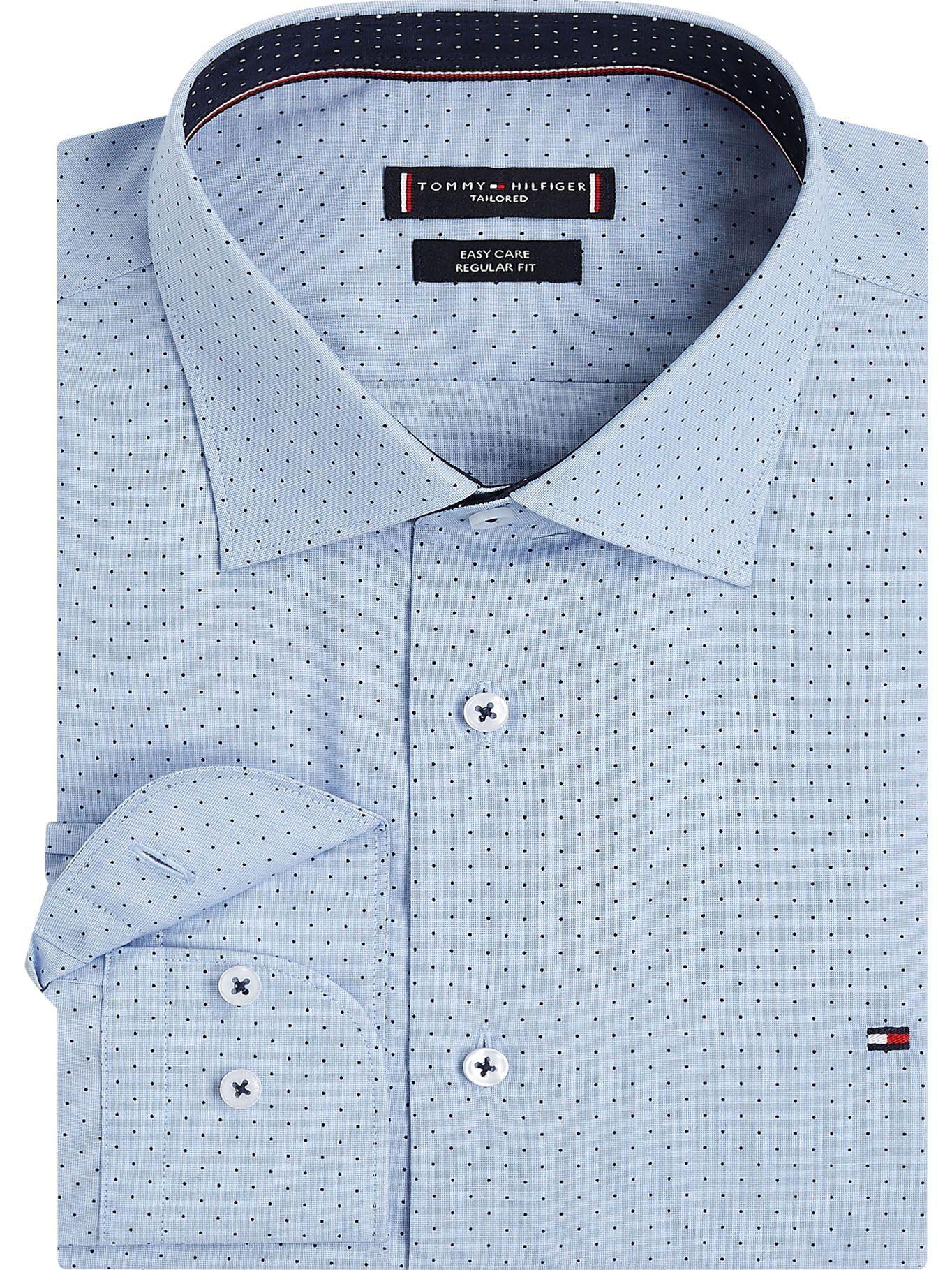 Camisa Regular Fit Dot Print Celeste Tommy Hilfiger-3