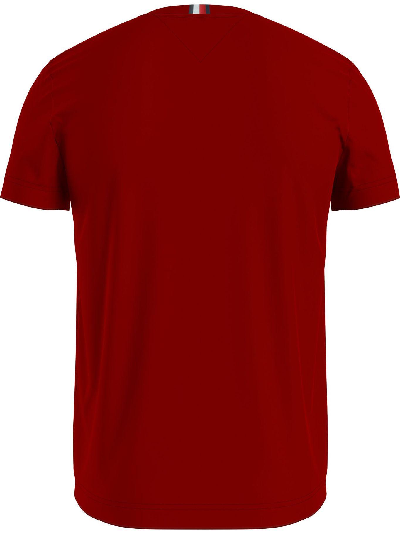 Polera Logo Stripe Rojo Tommy Hilfiger A2-1