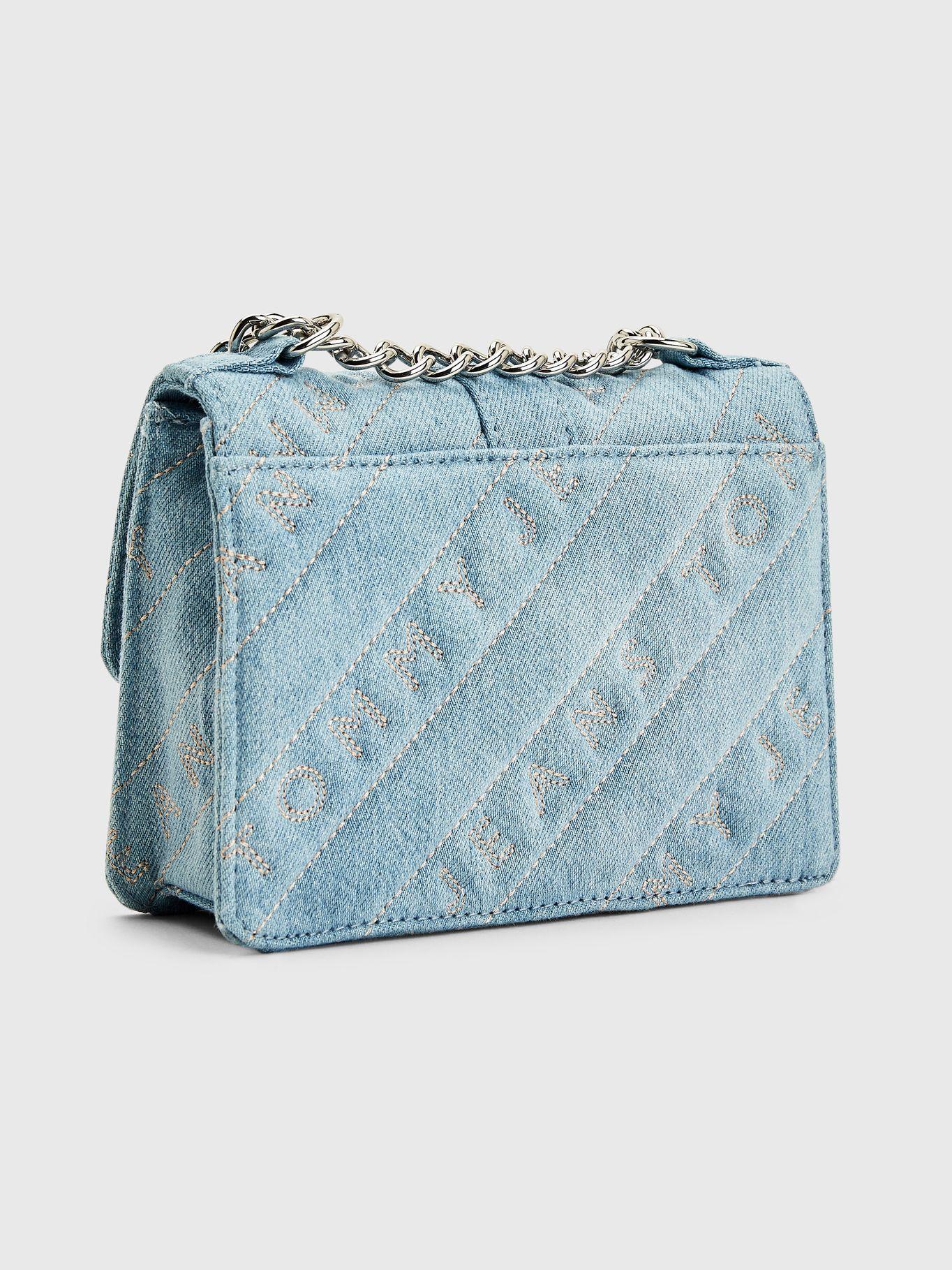 Cartera Denim Con Logo Bordado Azul Tommy Hilfiger-1