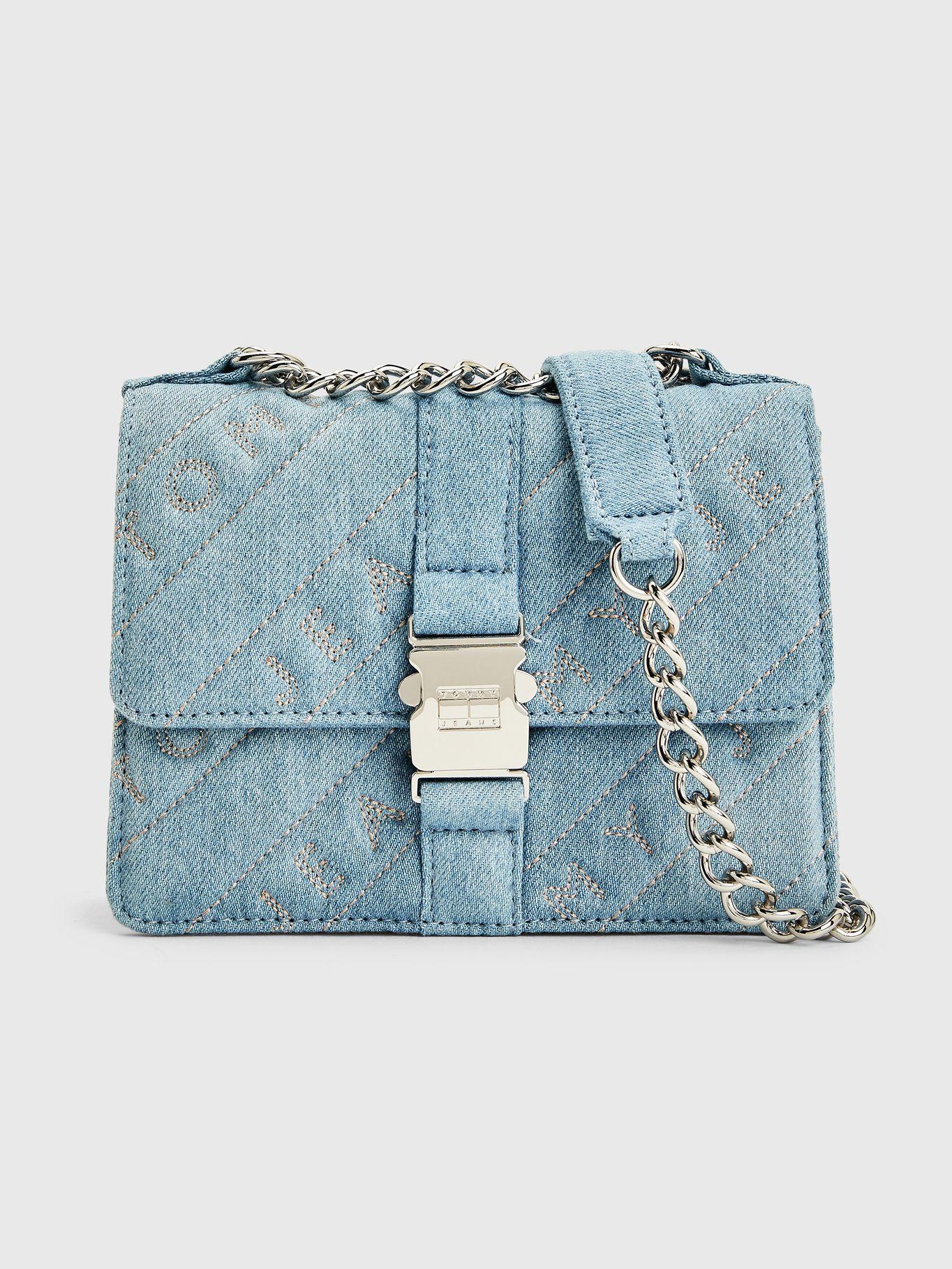 Cartera Denim Con Logo Bordado Azul Tommy Hilfiger-0