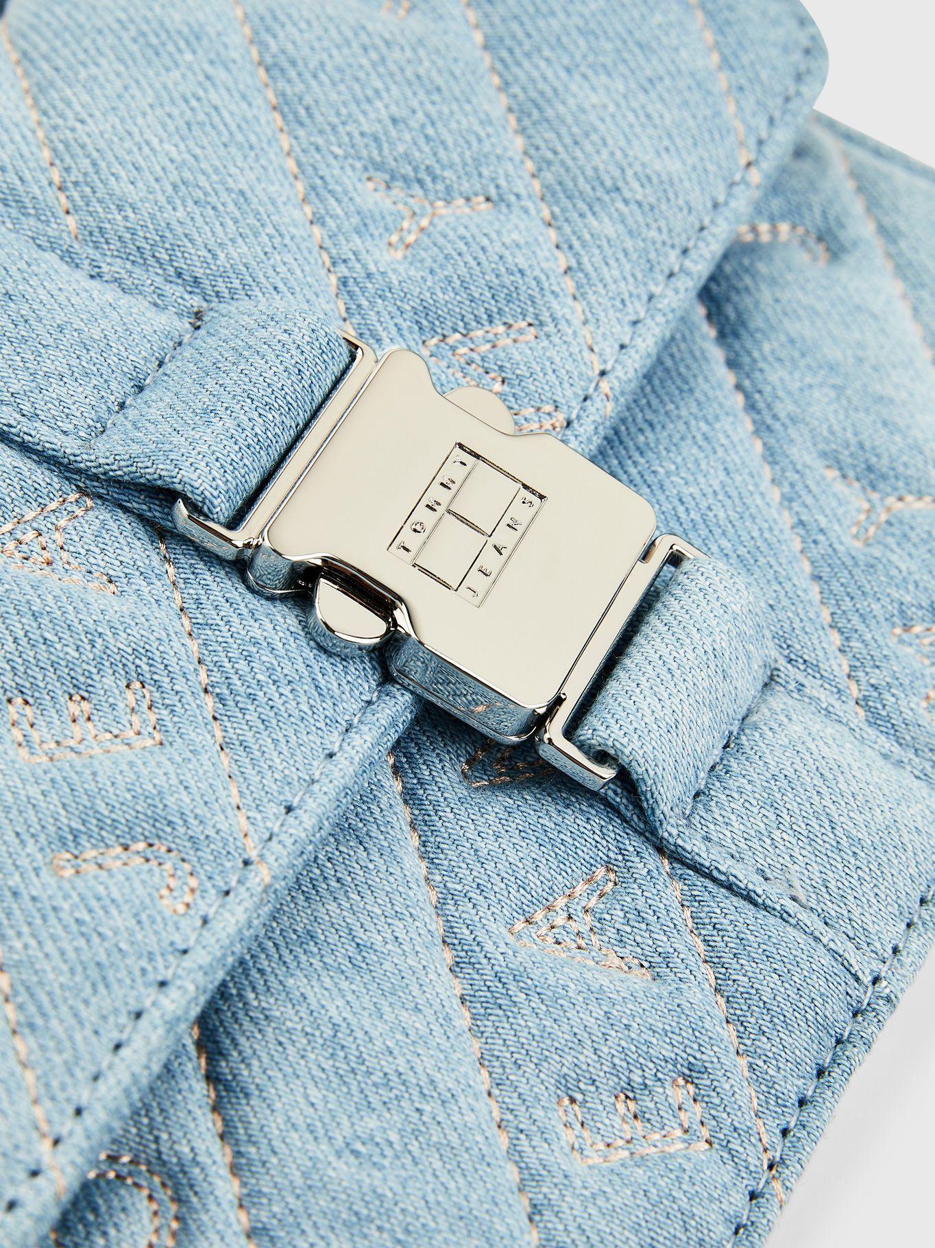Cartera Denim Con Logo Bordado Azul Tommy Hilfiger-2