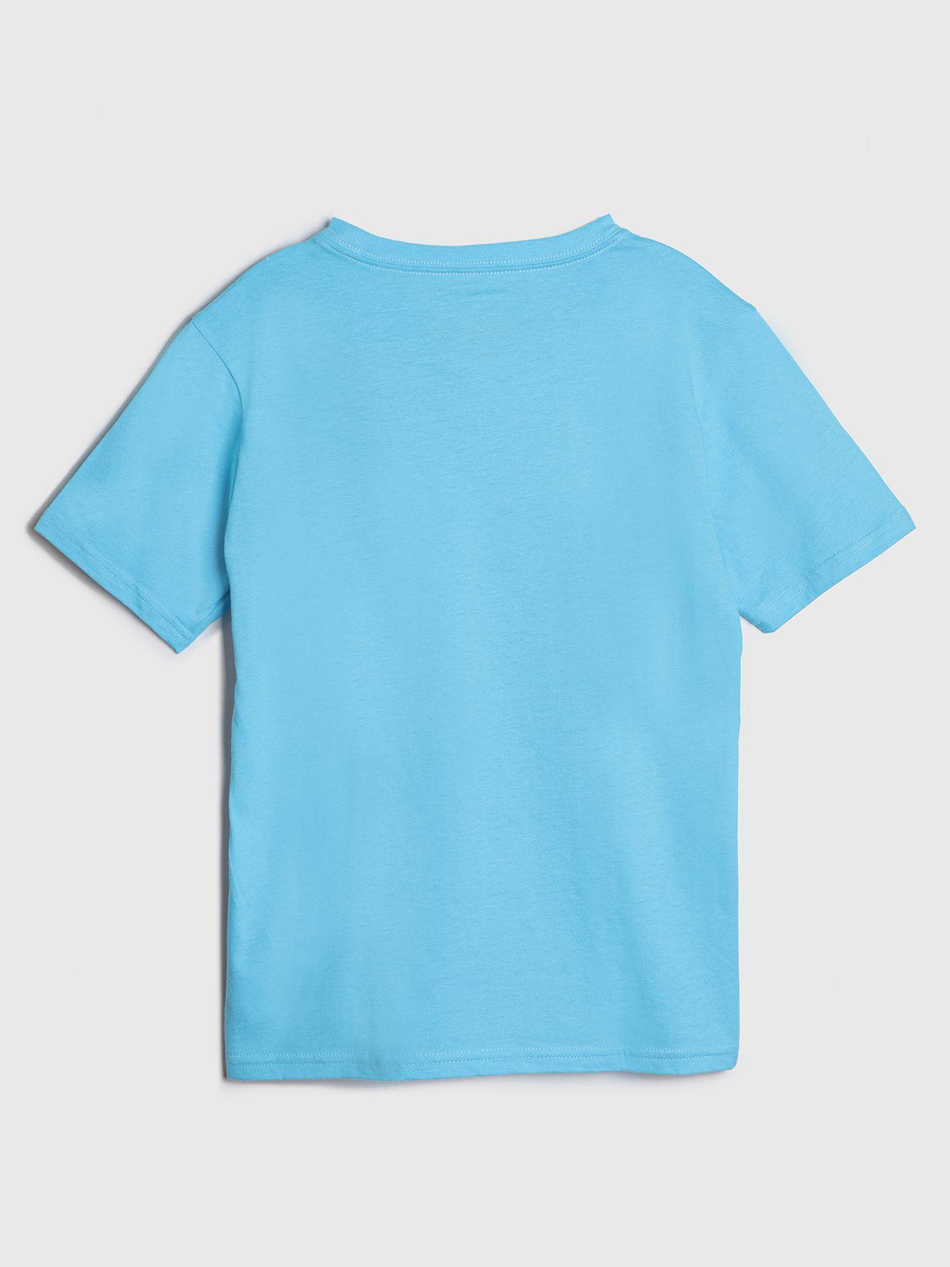 Polera Con Logo Vertical Celeste Tommy Hilfiger-1