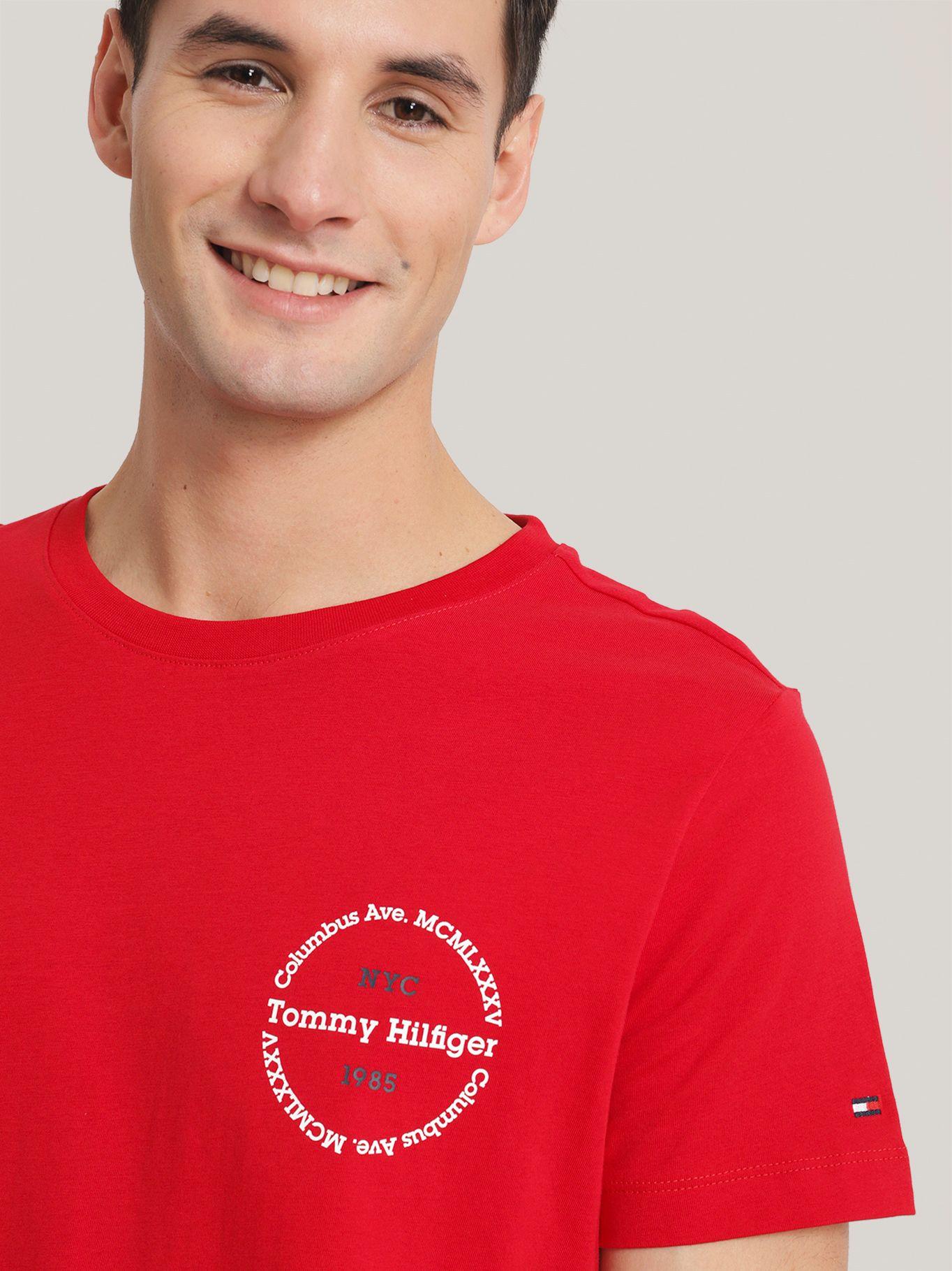 Polera Con Logo Redondo Rojo Tommy Hilfiger-3