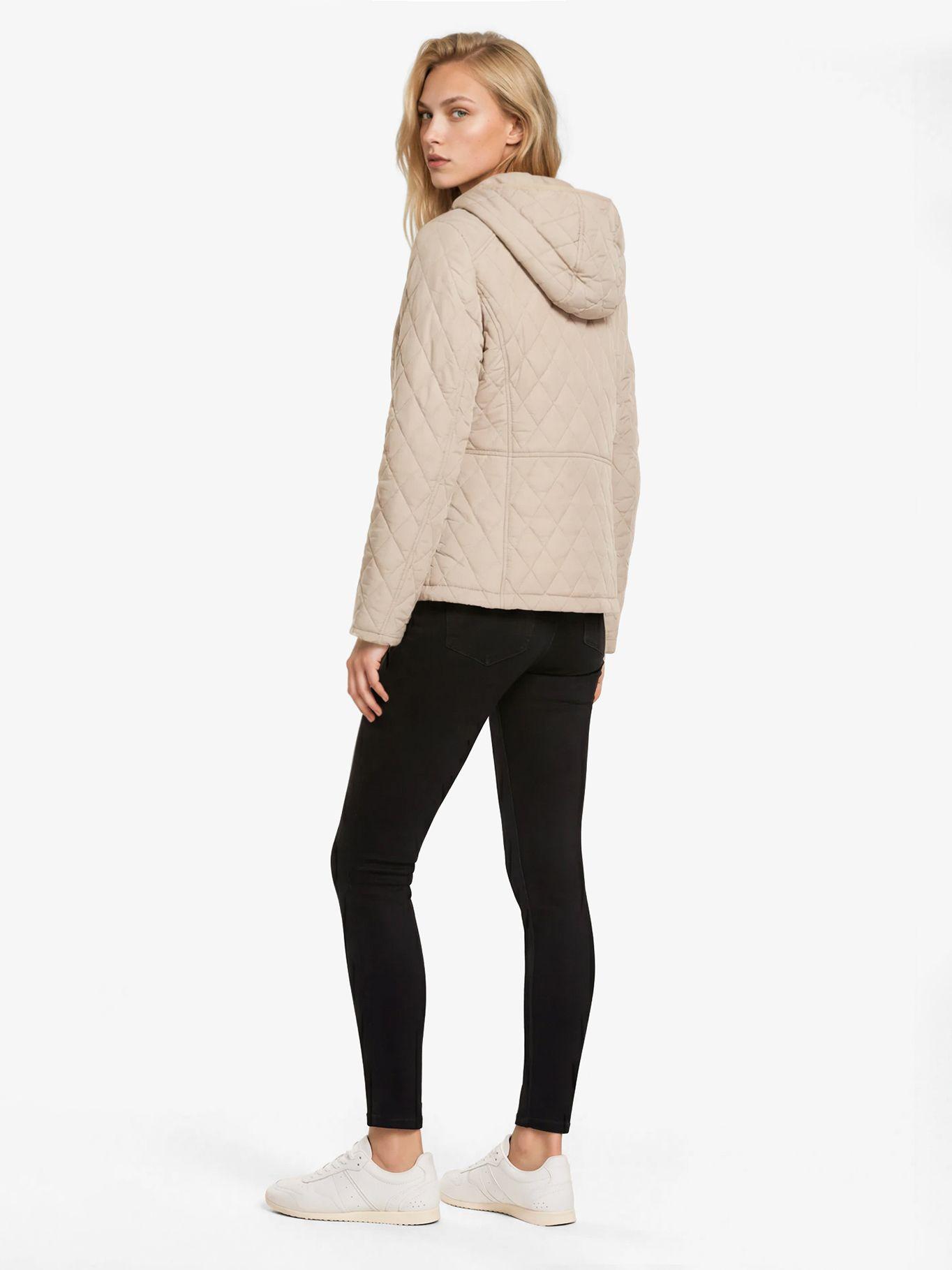 Parka Acolchada Con Cierre Beige Tommy Hilfiger-2