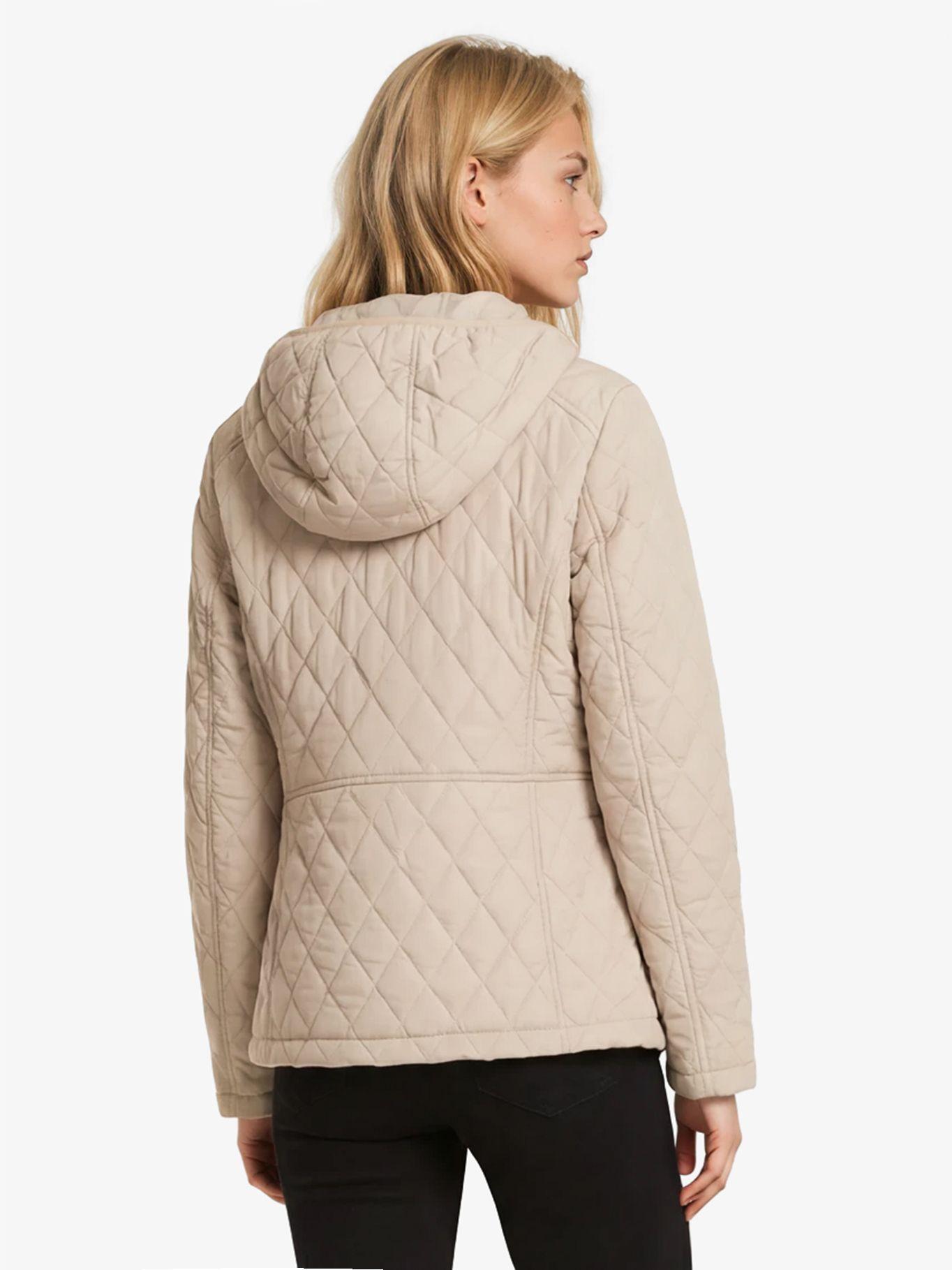 Parka Acolchada Con Cierre Beige Tommy Hilfiger-3