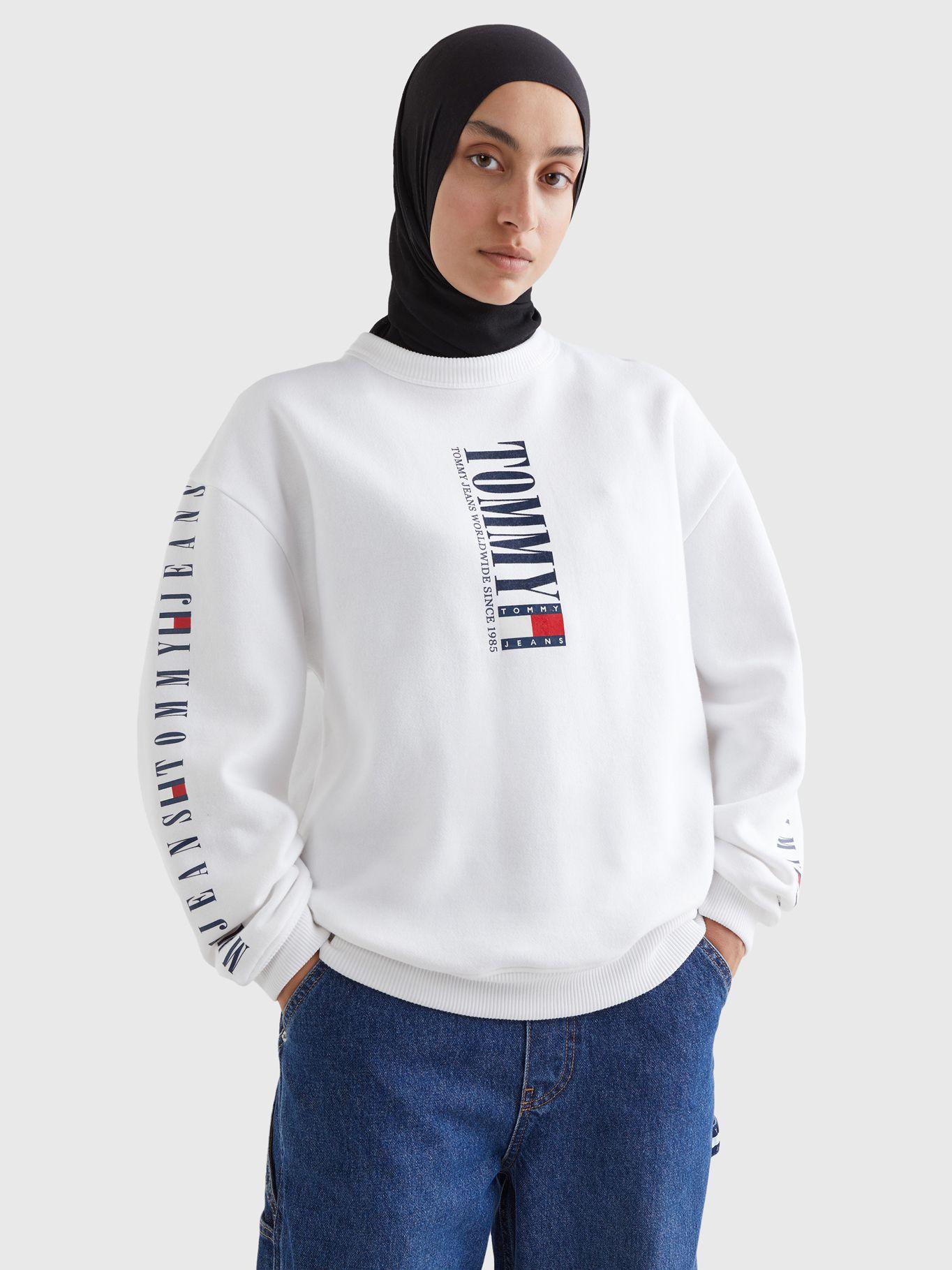 Polerón Relaxed Logo Archive Blanco Tommy Jeans-0