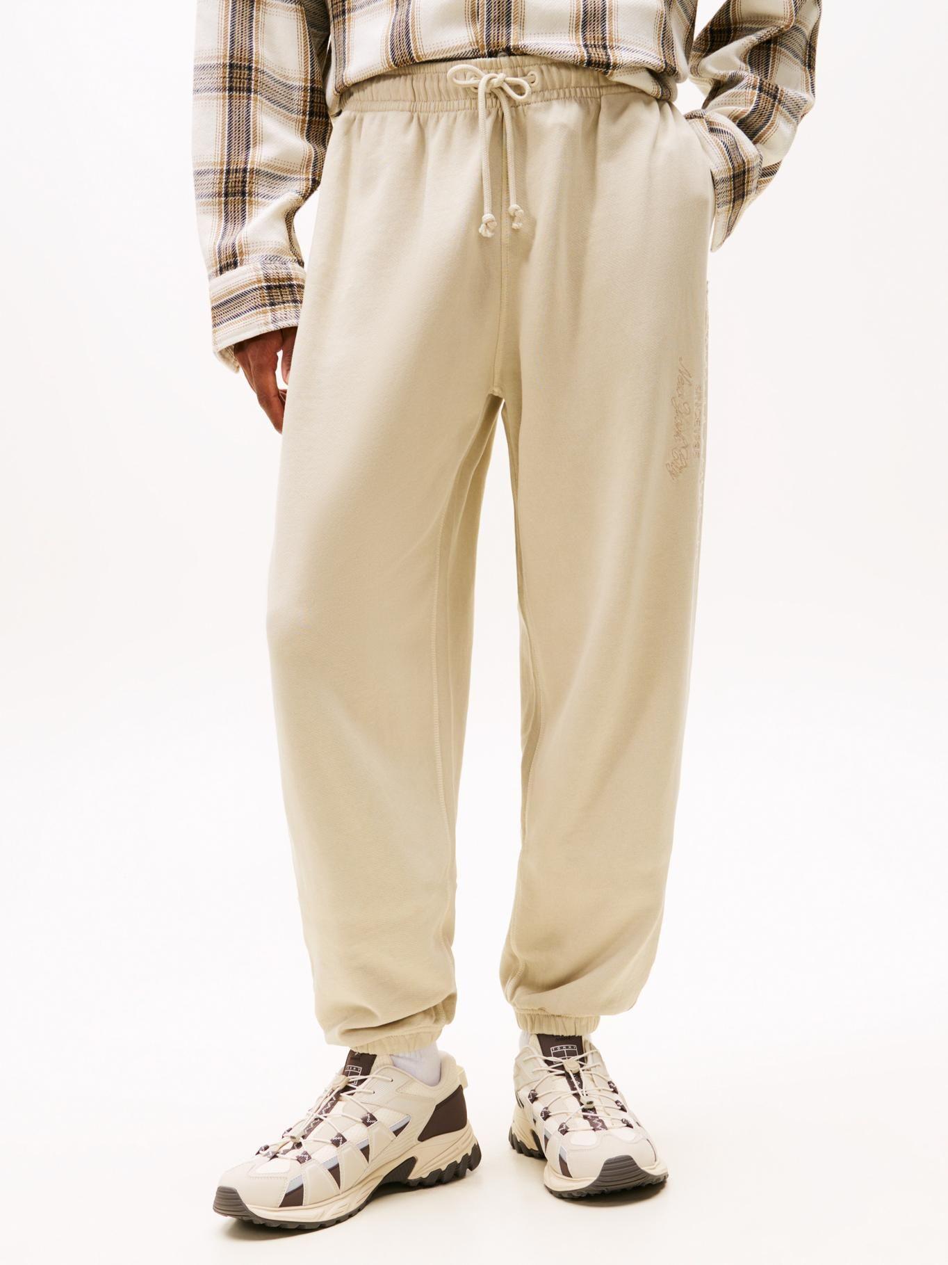 Joggers Classic Con Logo Tonal Tommy Jeans Beige-1