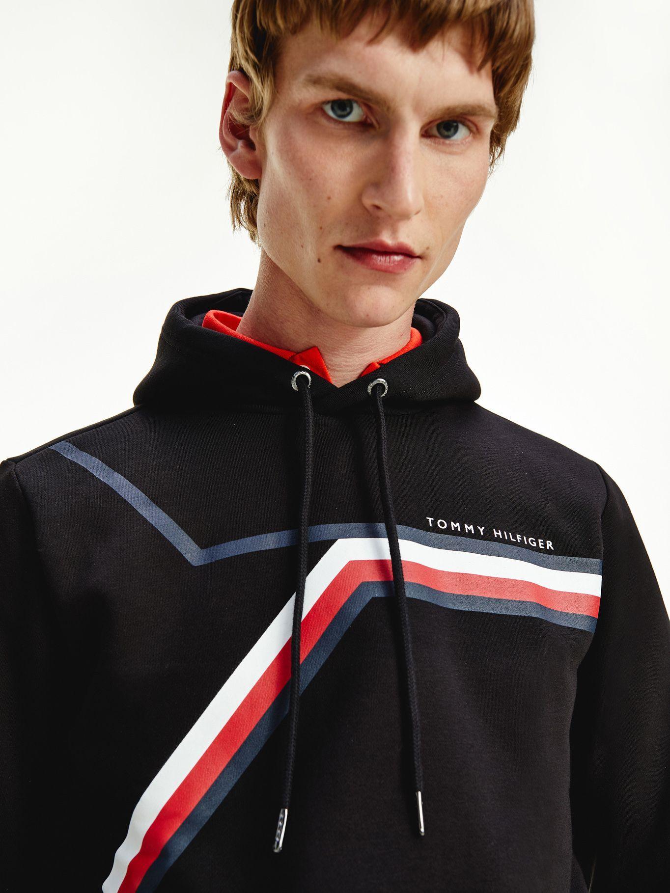 Polerón Hoodie Stripe Negro Tommy Hilfiger M2-2