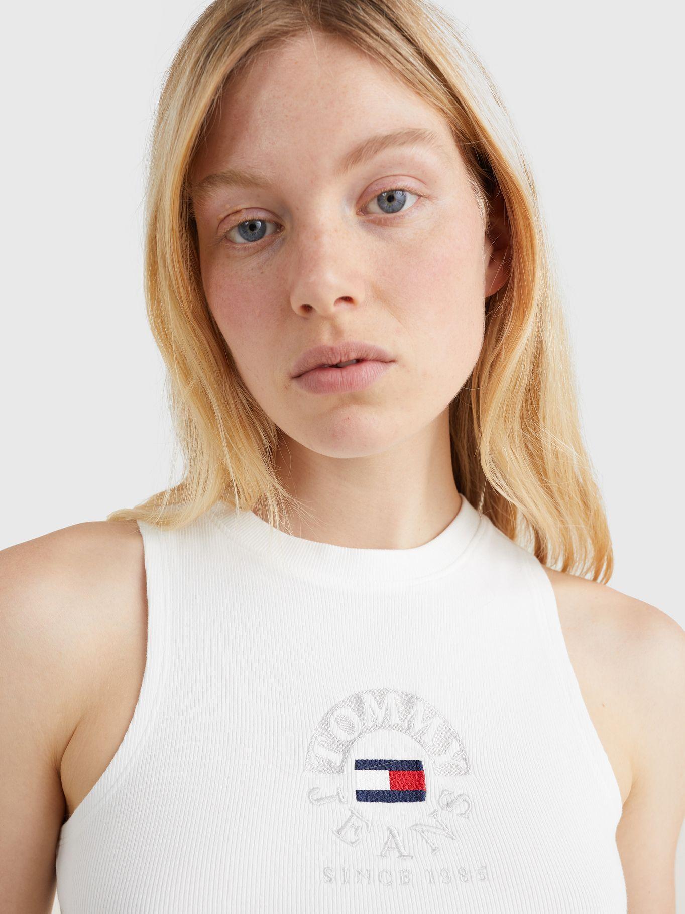 Polera Cropped Timeless Circle Blanco Tommy Hilfiger-2