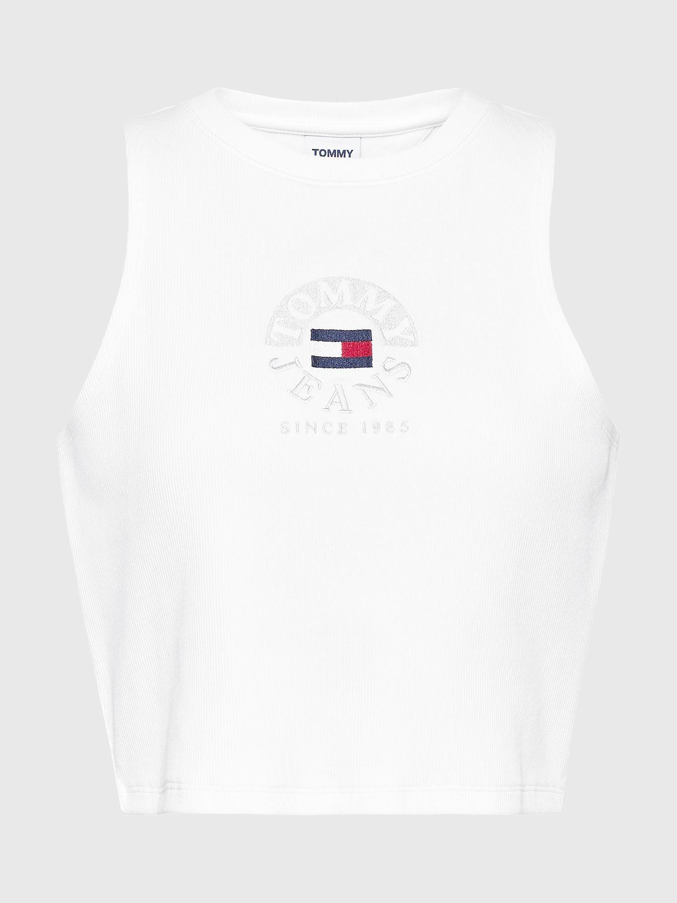 Polera Cropped Timeless Circle Blanco Tommy Hilfiger-4
